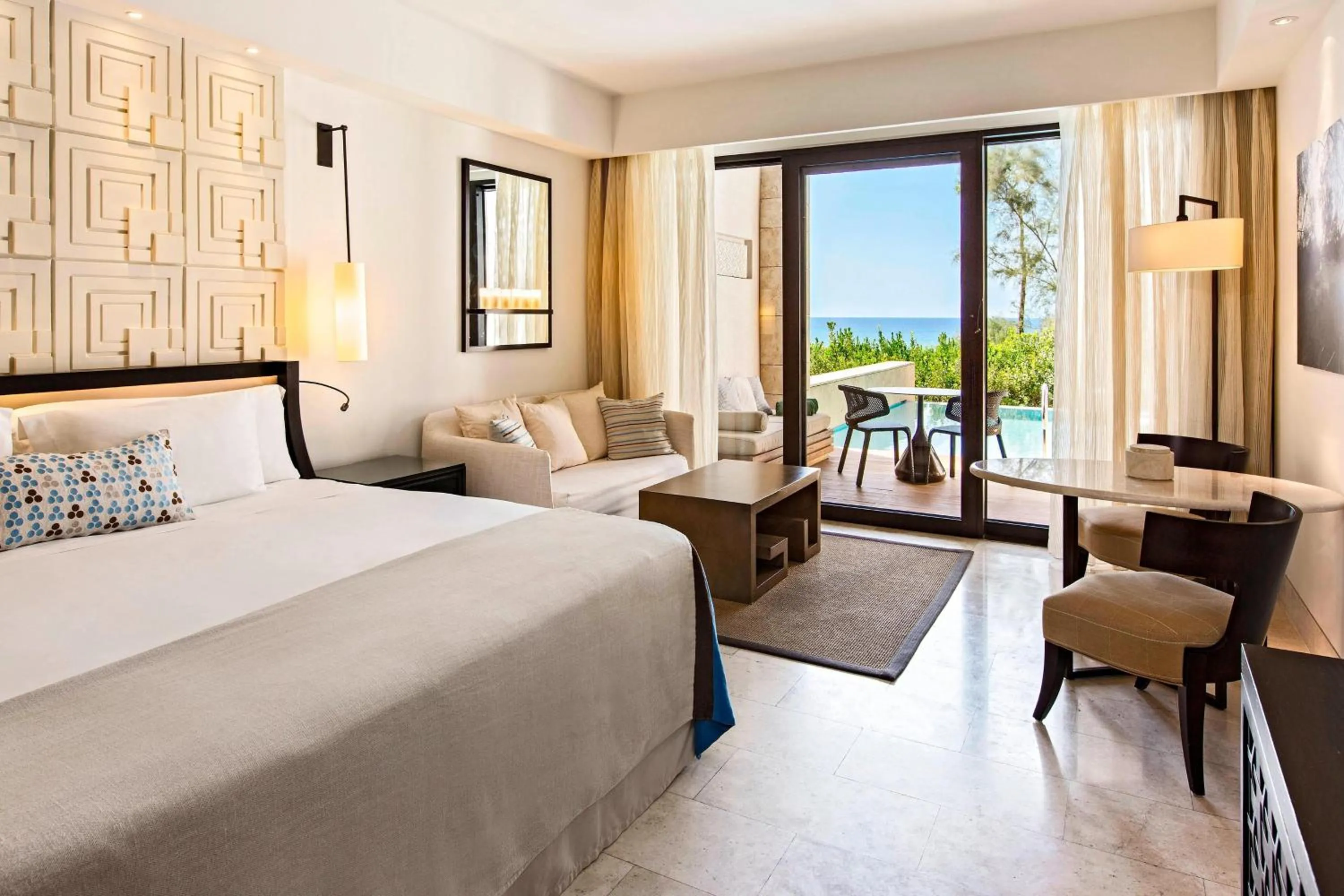 Photo of the whole room, Bed in The Romanos, a Luxury Collection Resort, Costa Navarino