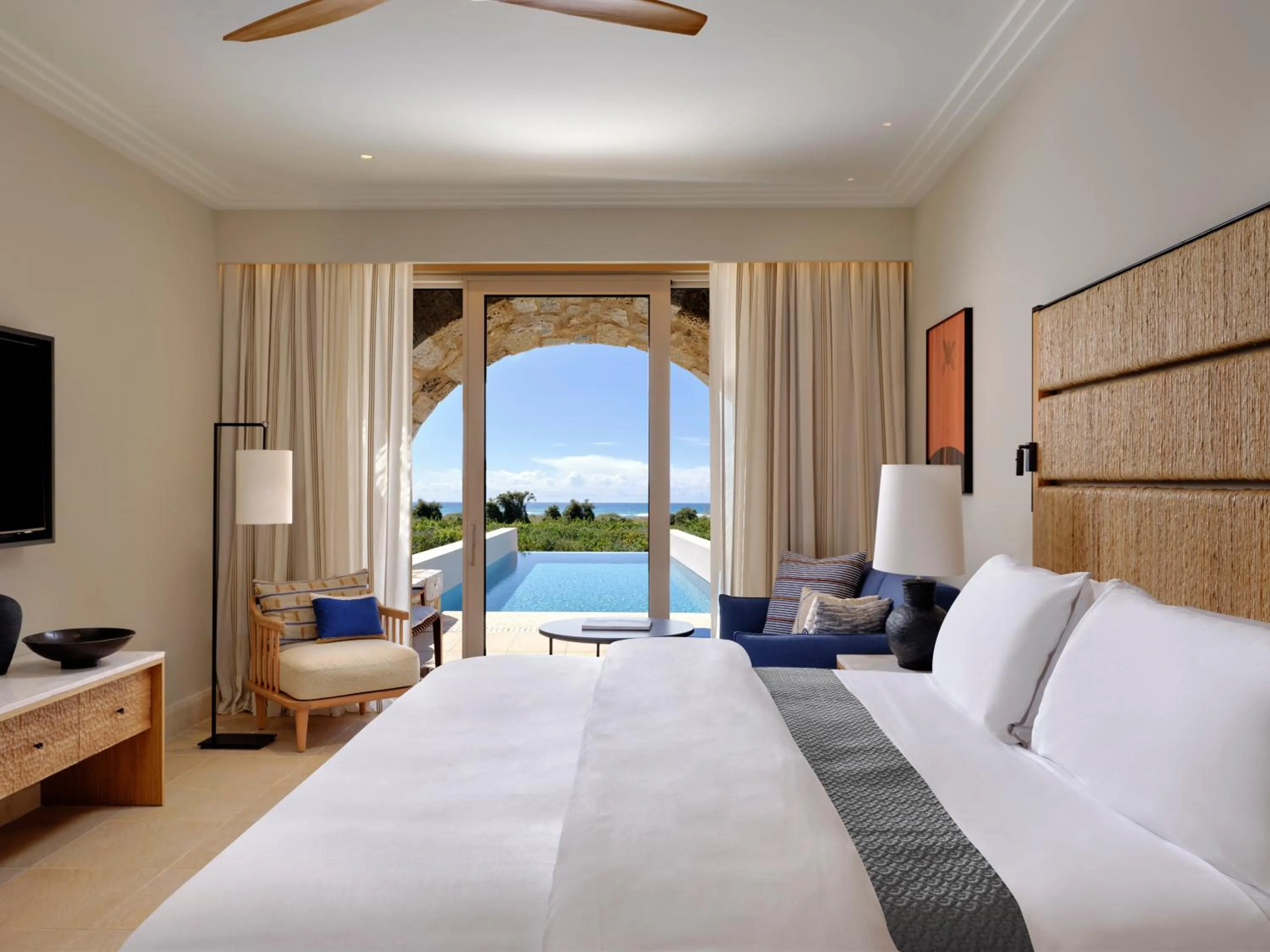 Sea view, Bed in The Westin Resort, Costa Navarino