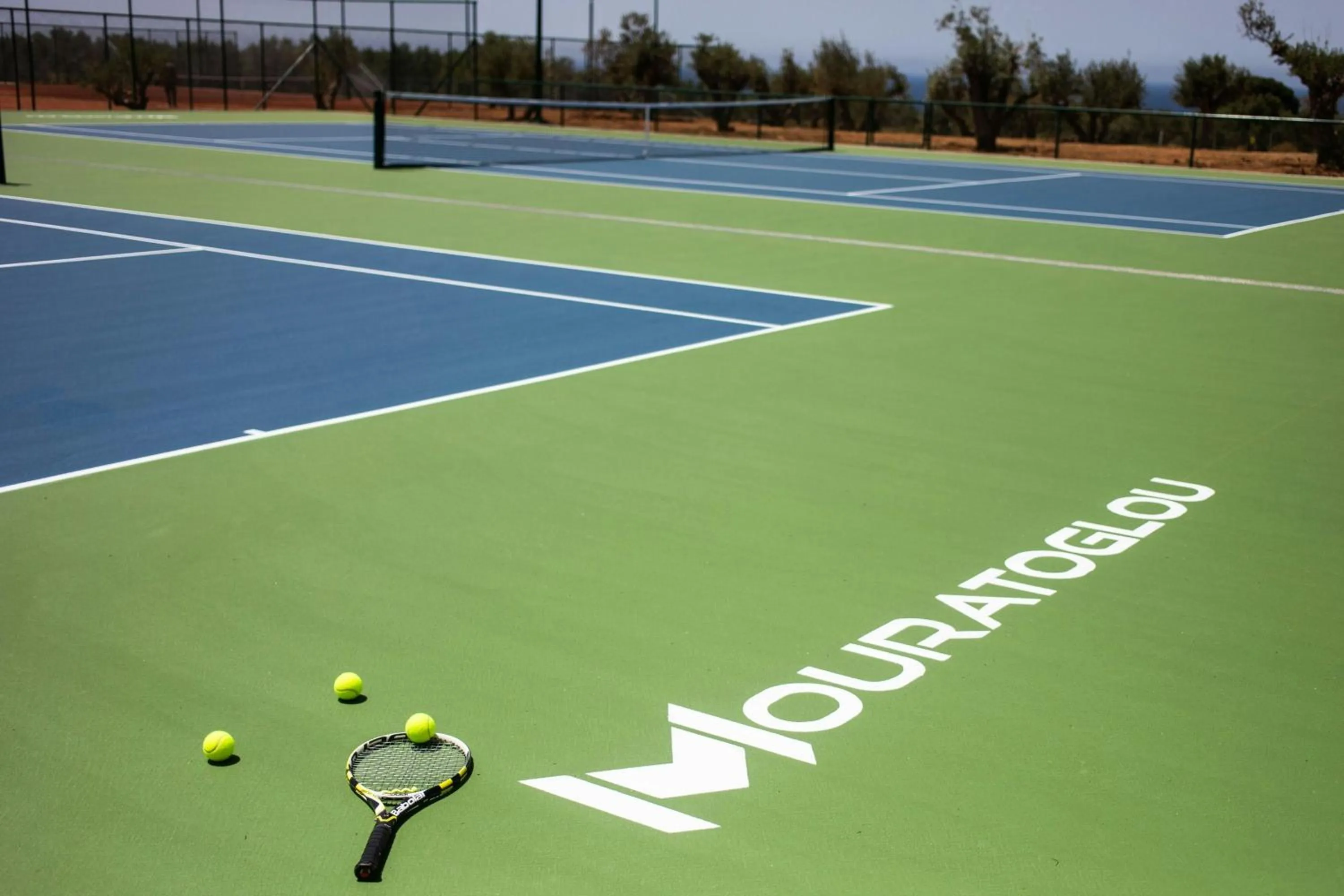 Tennis court in The Westin Resort, Costa Navarino