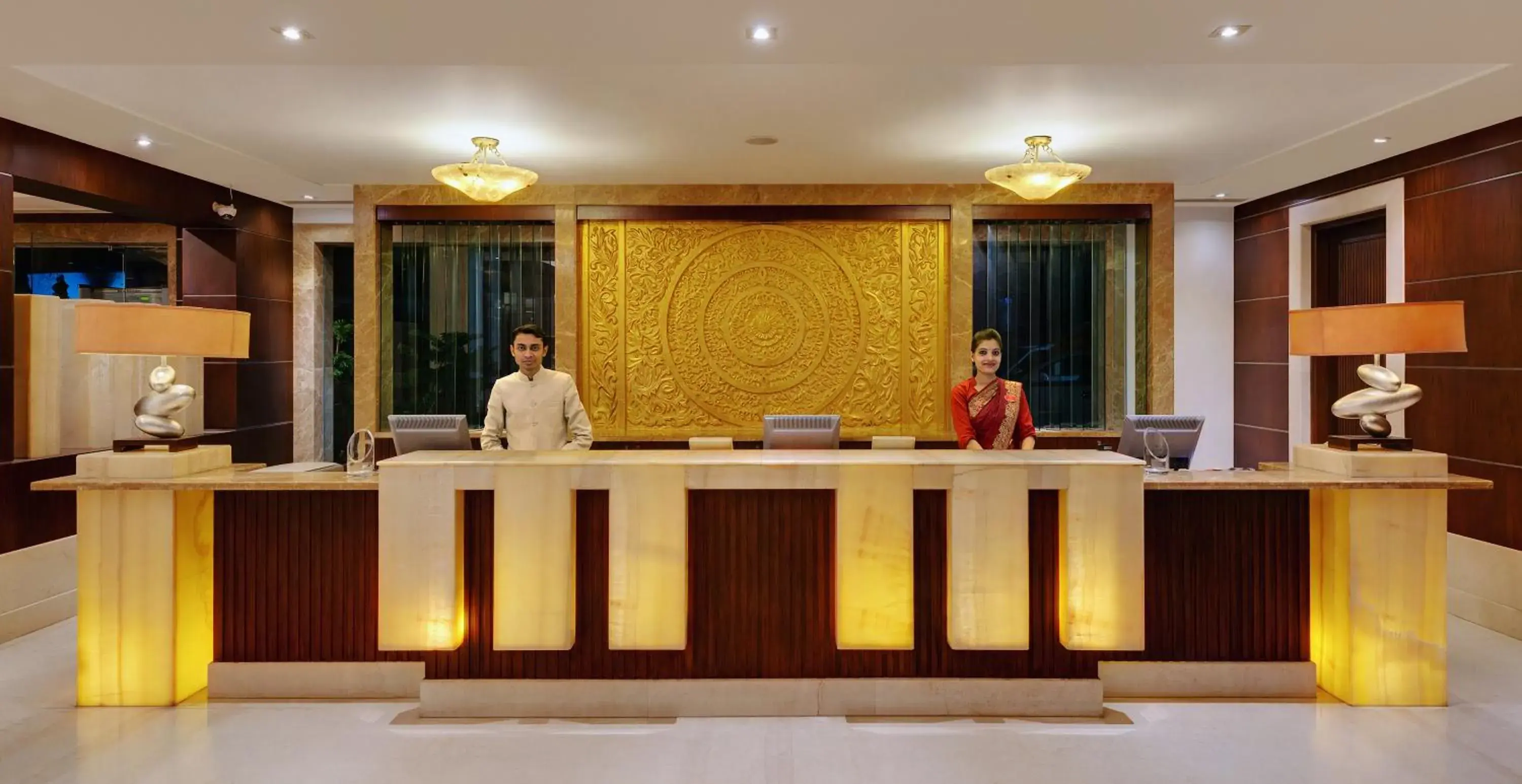 Lobby or reception in Ramada Plaza by Wyndham JHV Varanasi Lobby or reception in Ramada Plaza by Wyndham JHV Varanasi