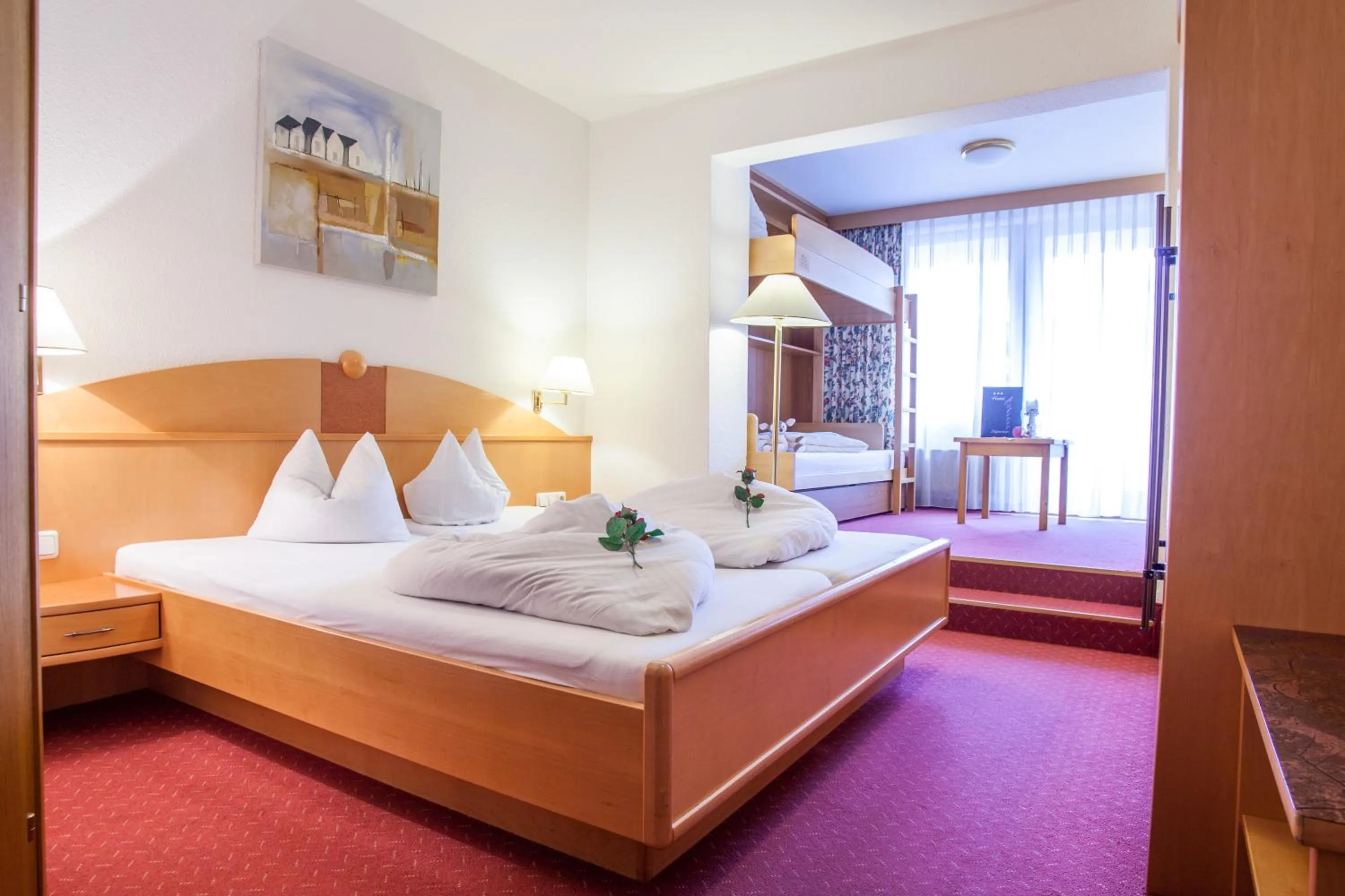 Bed in Hotel Auderer