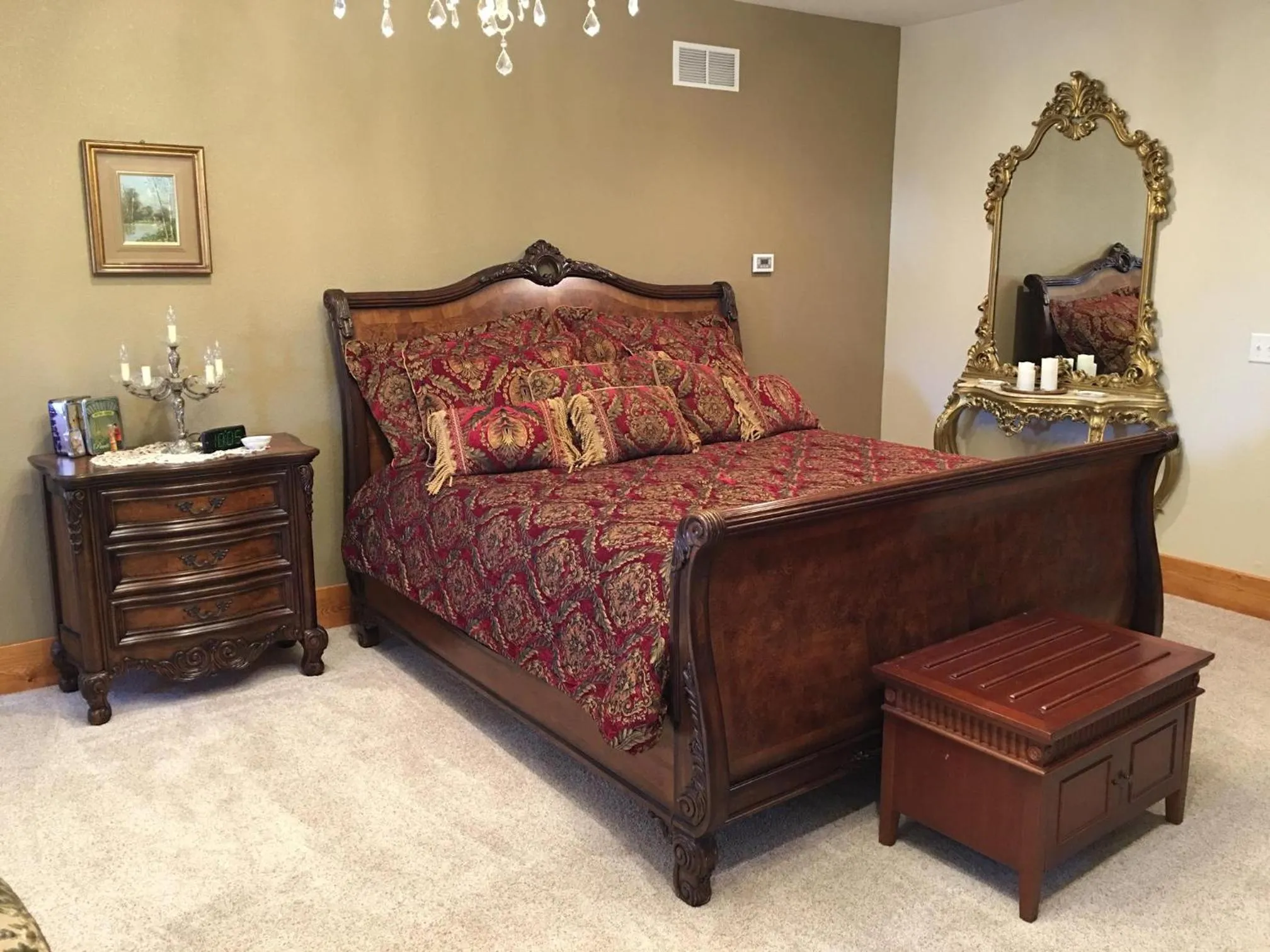 Bed in Attwood House Bed and Breakfast near Manhattan, KS