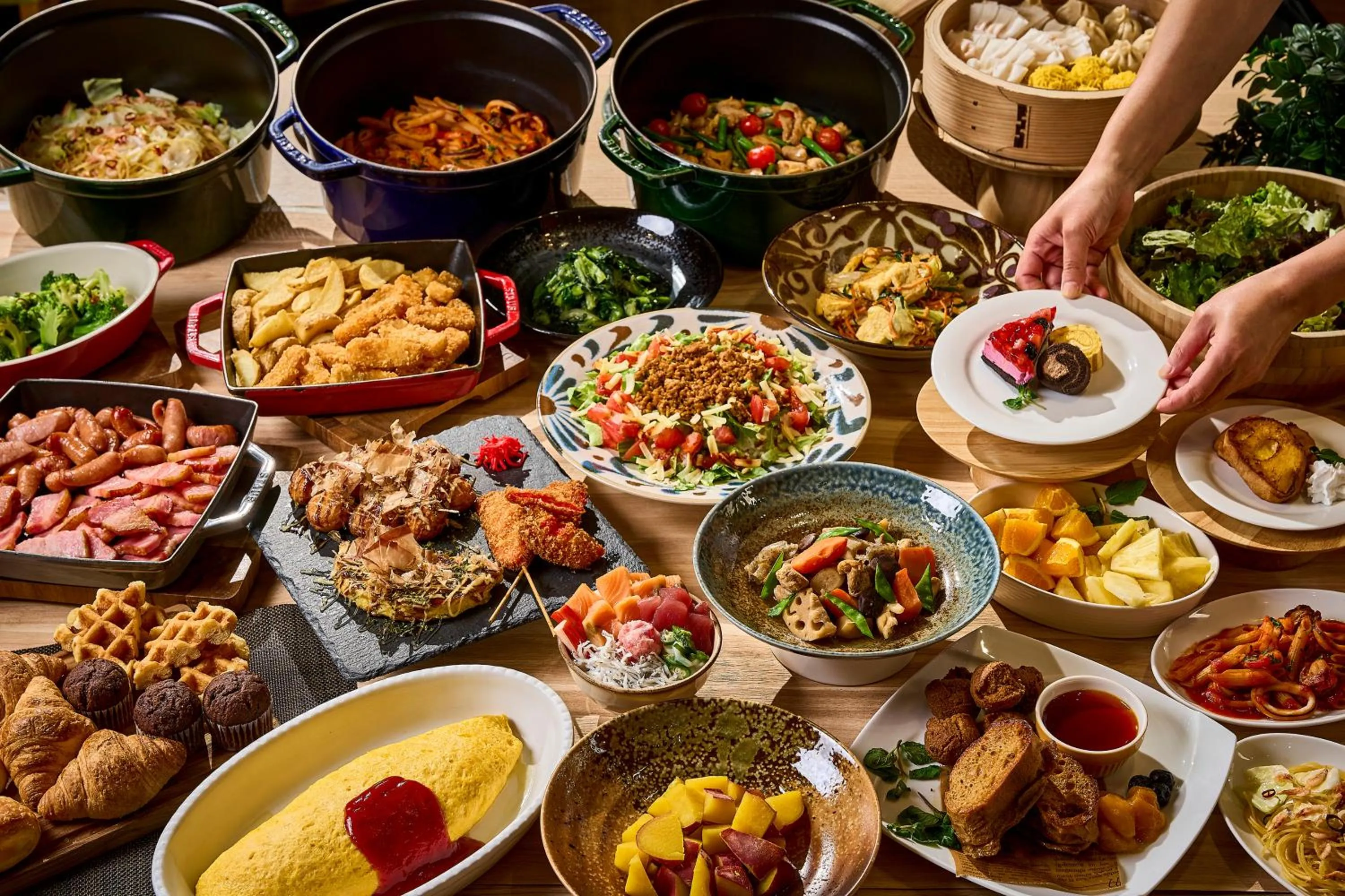 Buffet breakfast in Hotel Sobial Osaka Dome