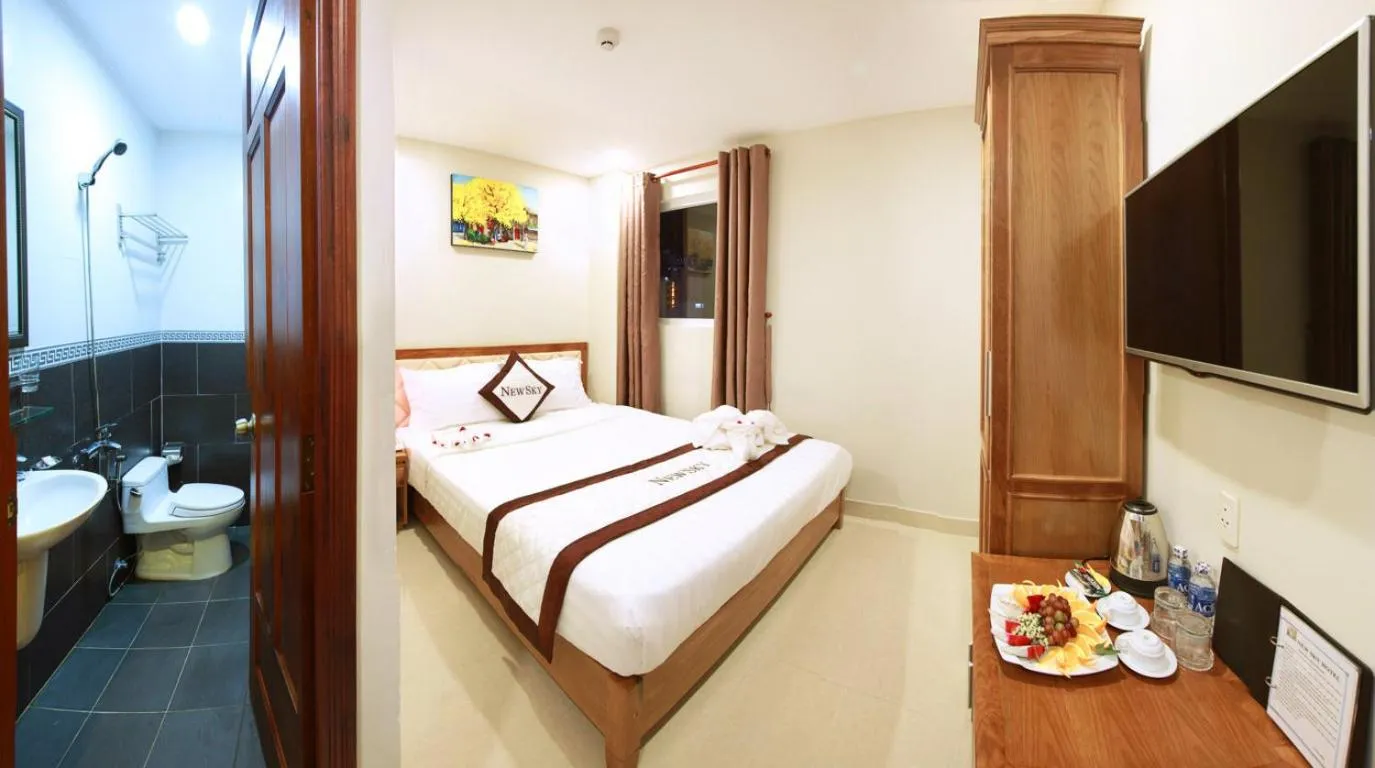 Bed in New Sky Hotel