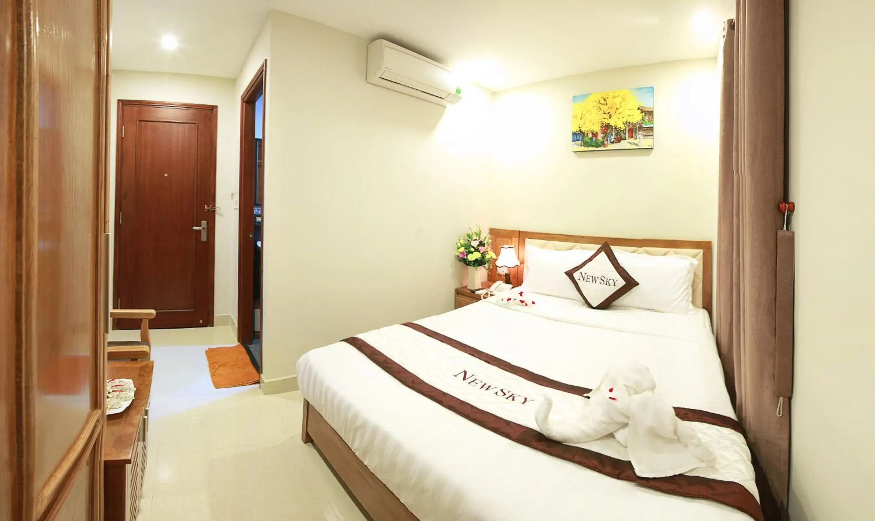 Bed in New Sky Hotel Bed in New Sky Hotel