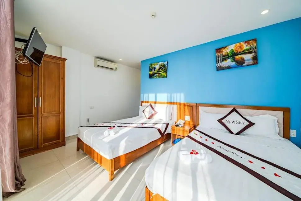 View (from property/room), Bed in New Sky Hotel View (from property/room), Bed in New Sky Hotel