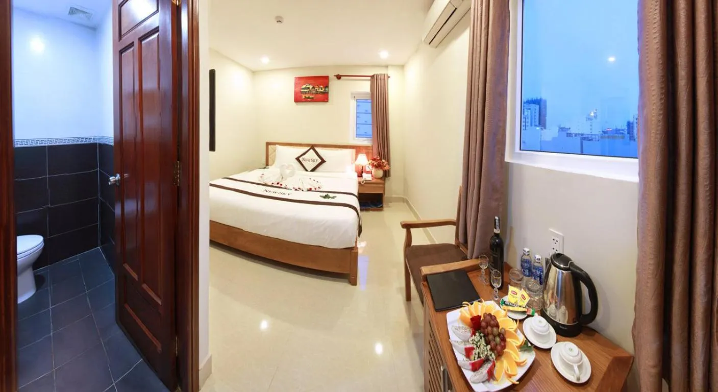 Bed in New Sky Hotel