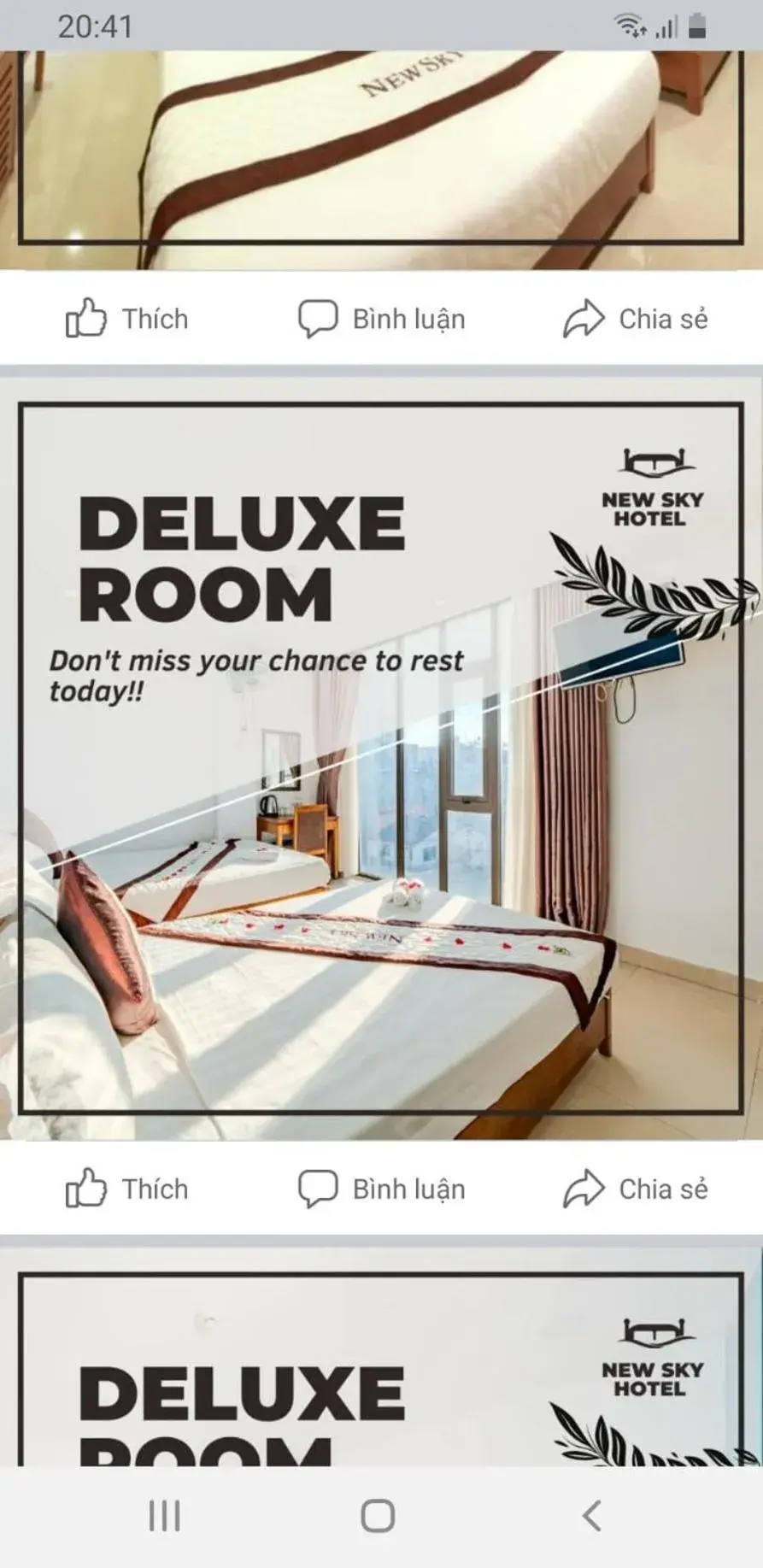 Quadruple Room with City View in New Sky Hotel Quadruple Room with City View in New Sky Hotel