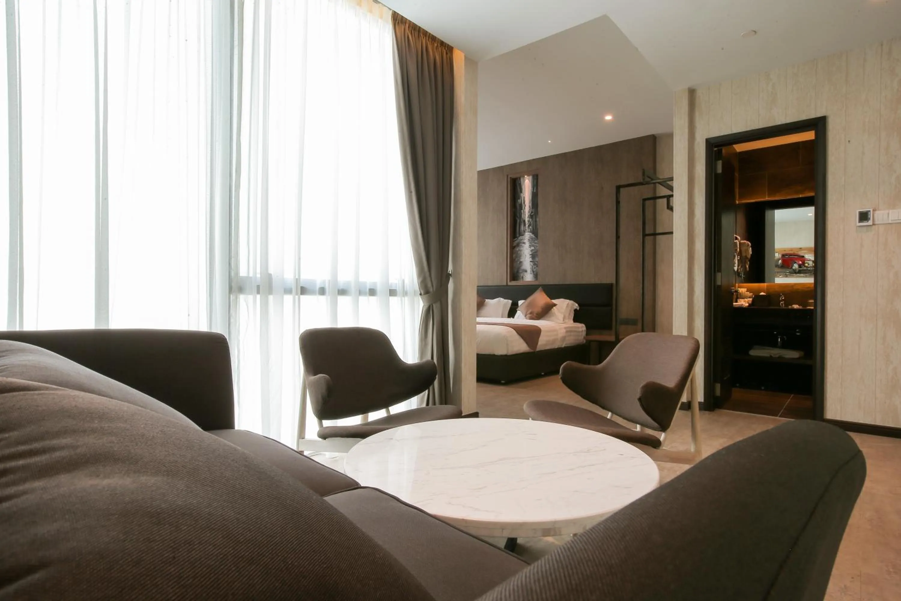 Seating area in Iconic Hotel