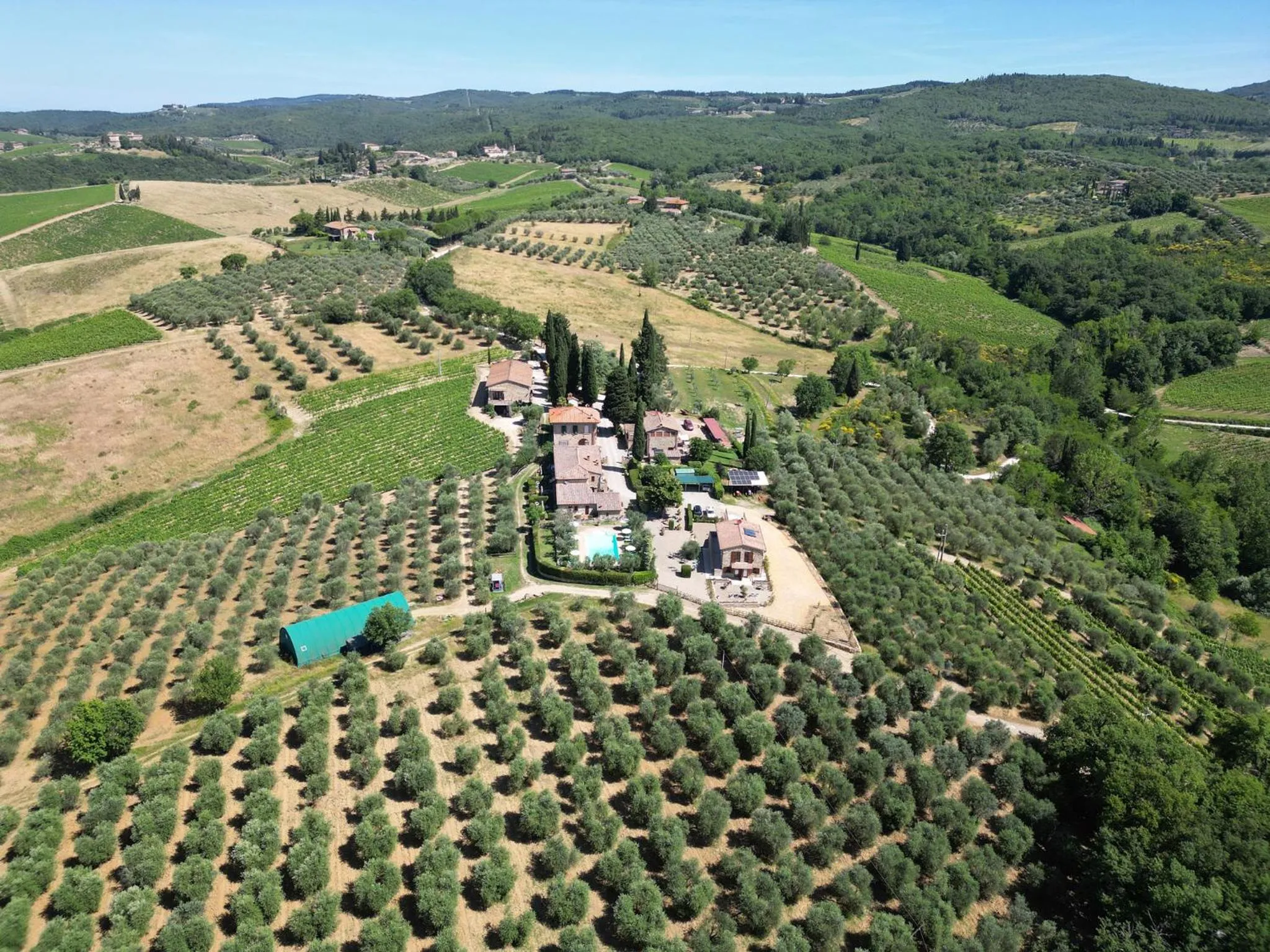 Bird's eye view in Il Poderino