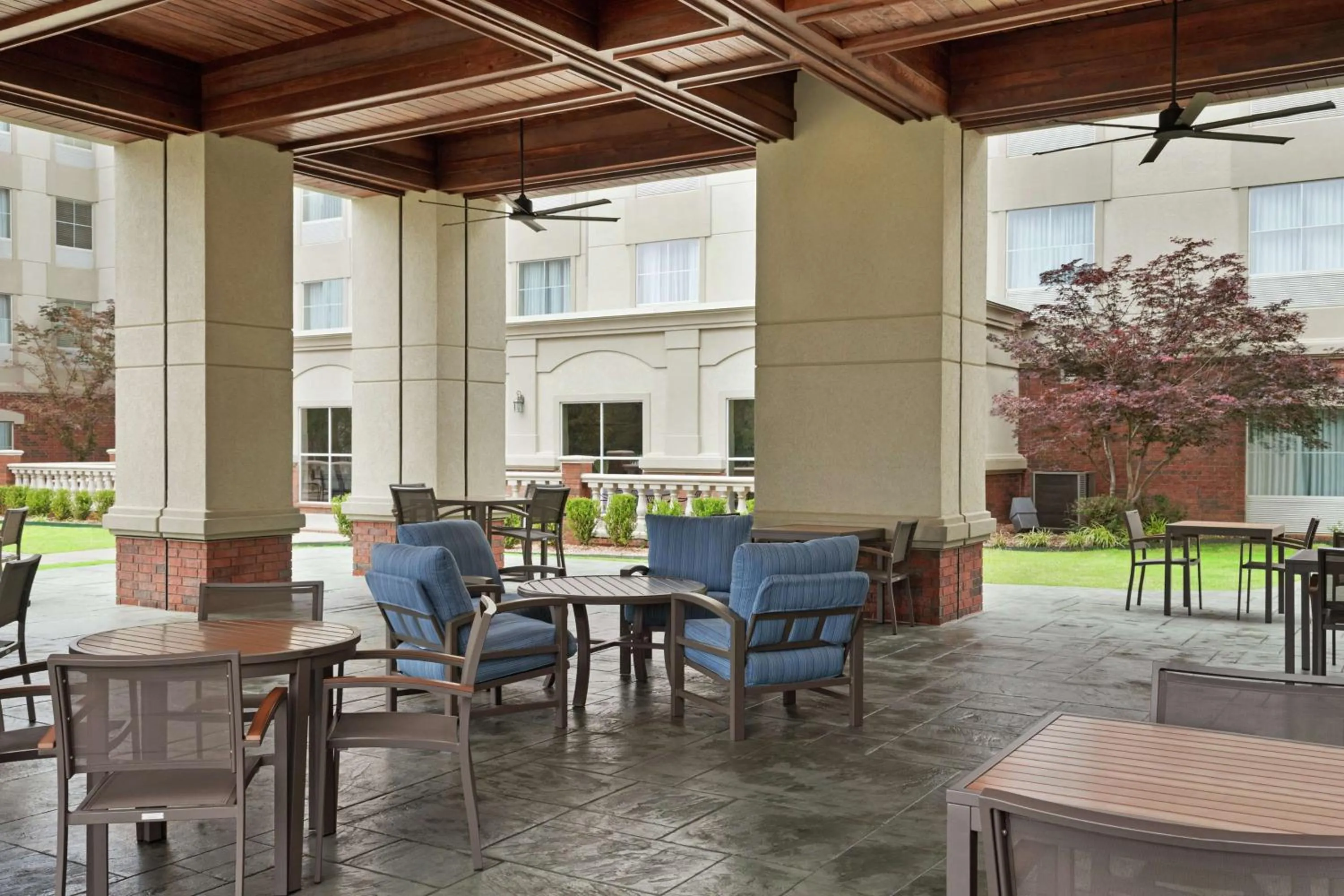 Inner courtyard view in Homewood Suites by Hilton Fort Smith