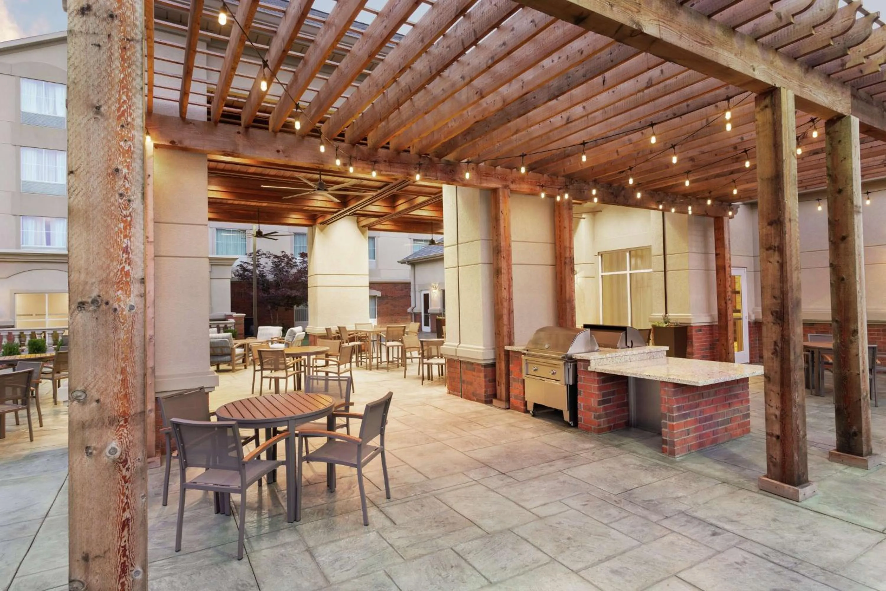 Inner courtyard view in Homewood Suites by Hilton Fort Smith