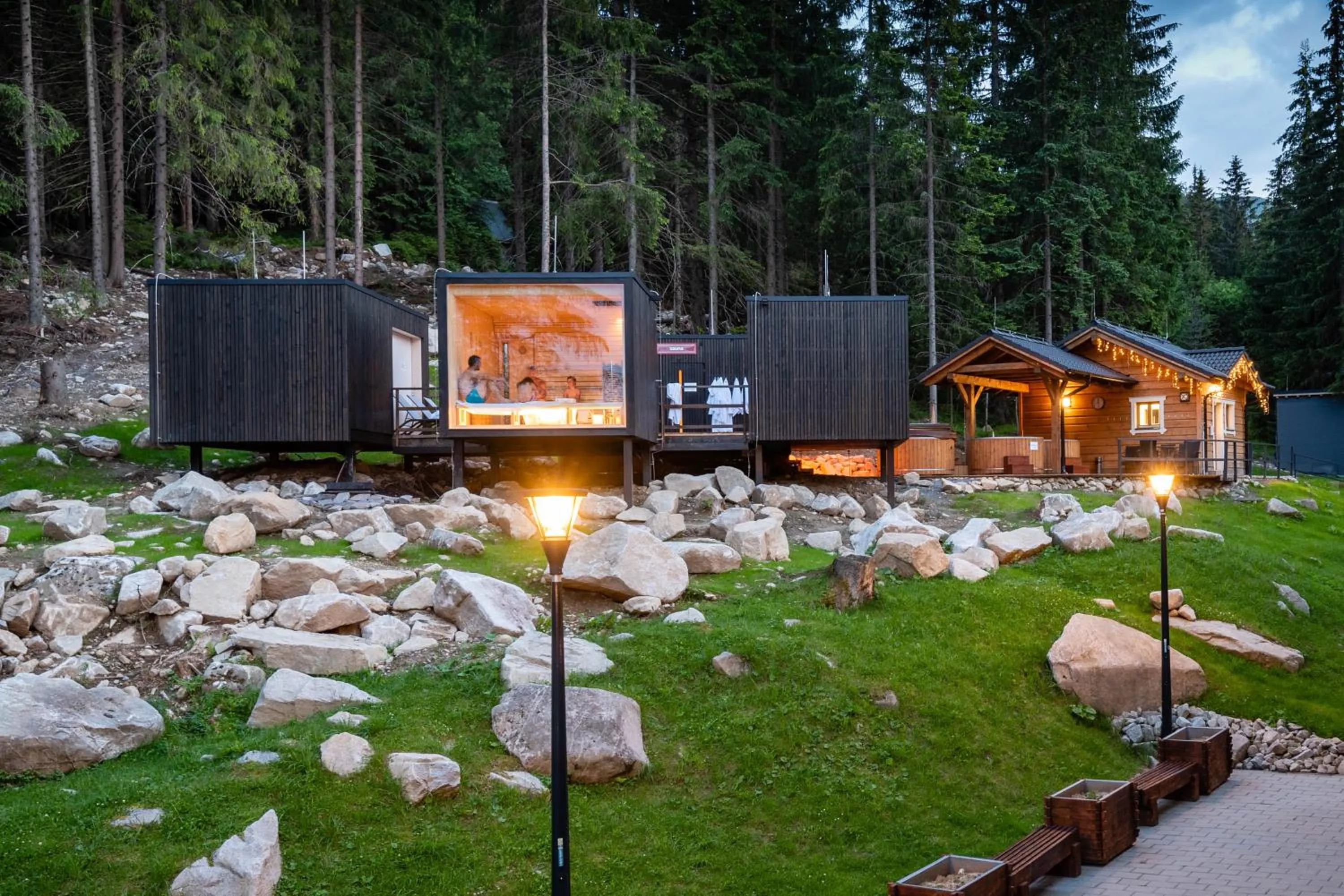 Sauna in Hotel Björnson & Björnson TREE HOUSES Jasná