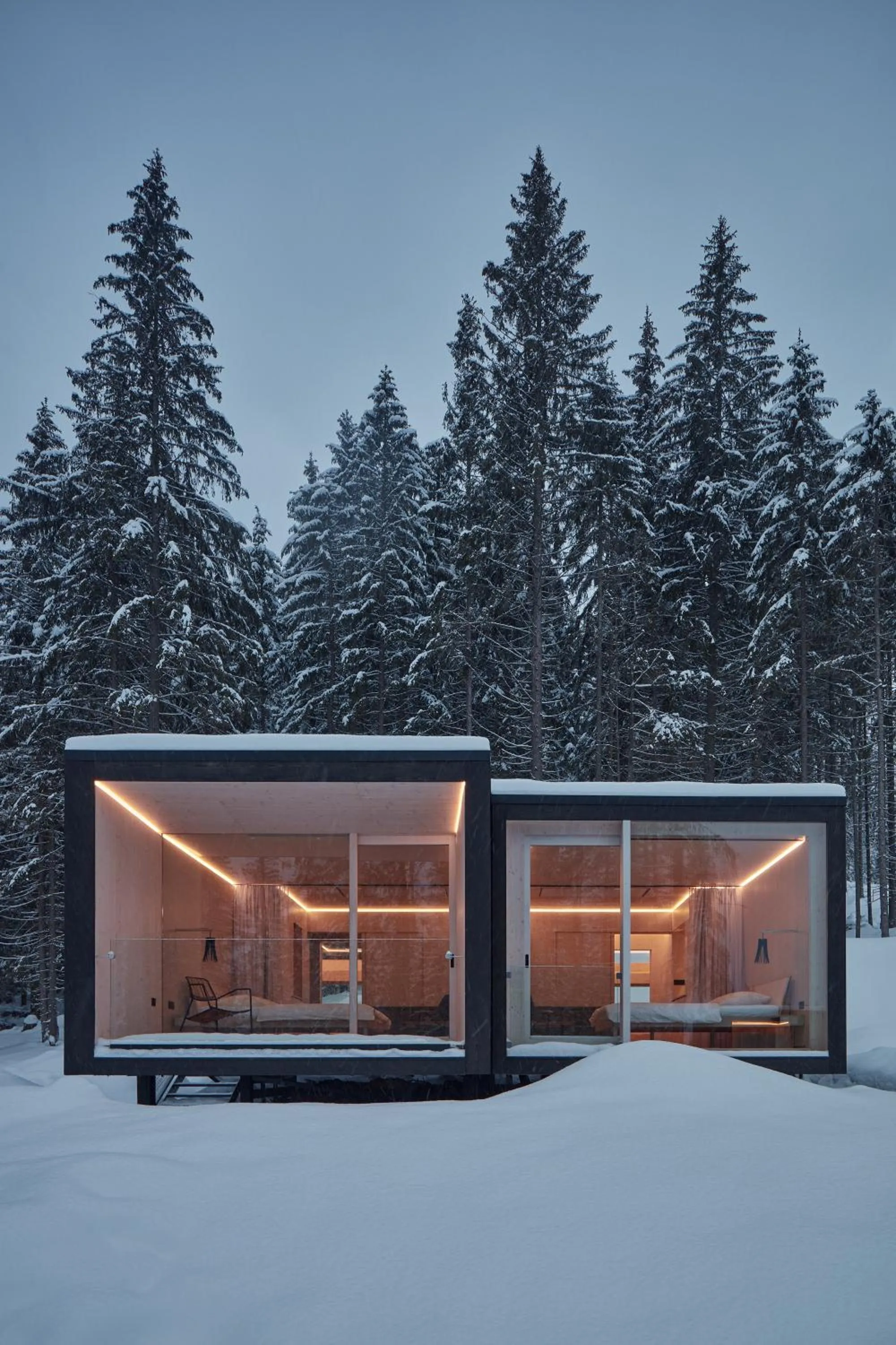 Winter in Hotel Björnson & Björnson TREE HOUSES Jasná