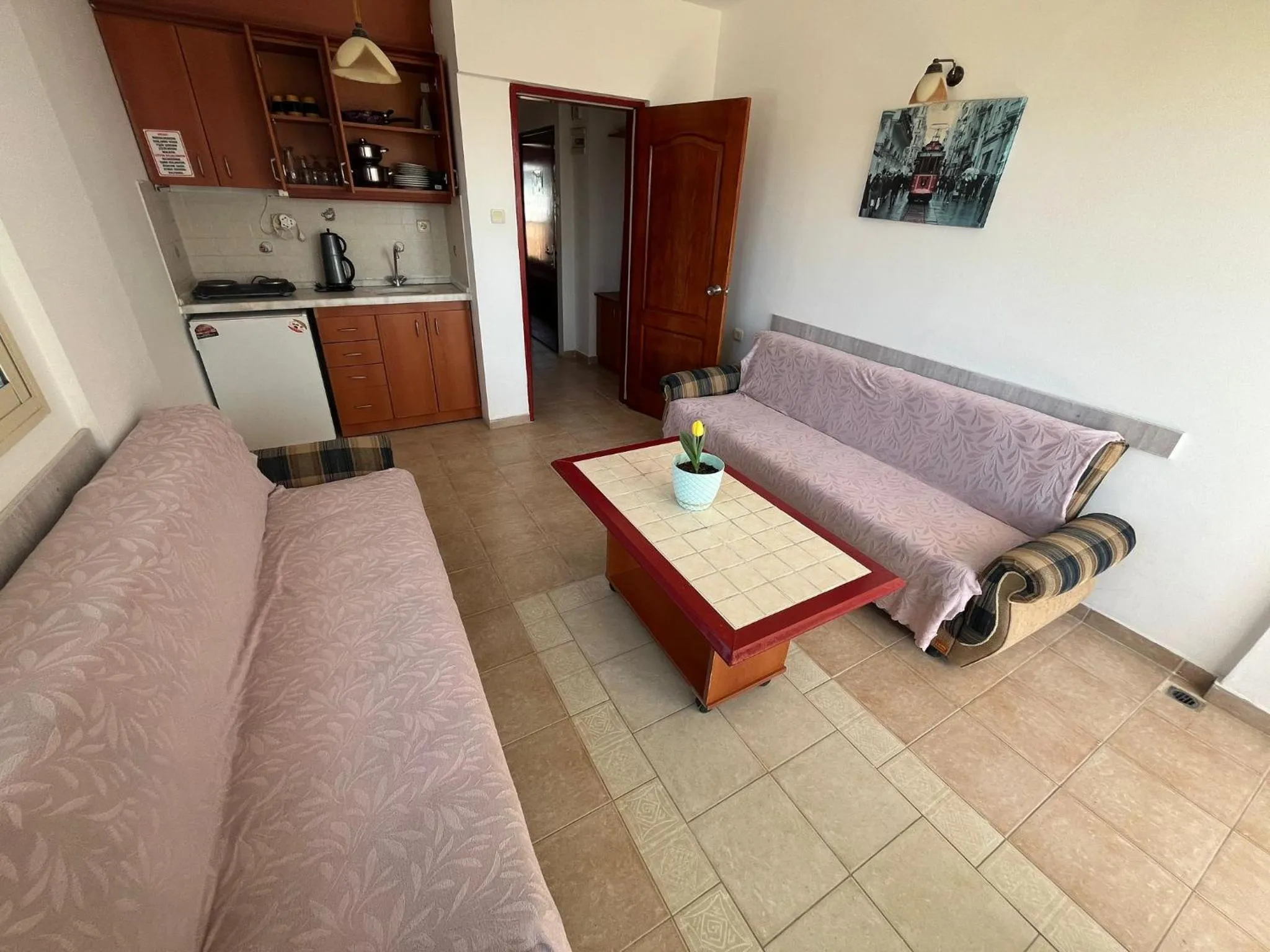 Kitchen or kitchenette in HOLIDAY APART 50 meters to BEACH, Sea view apartments