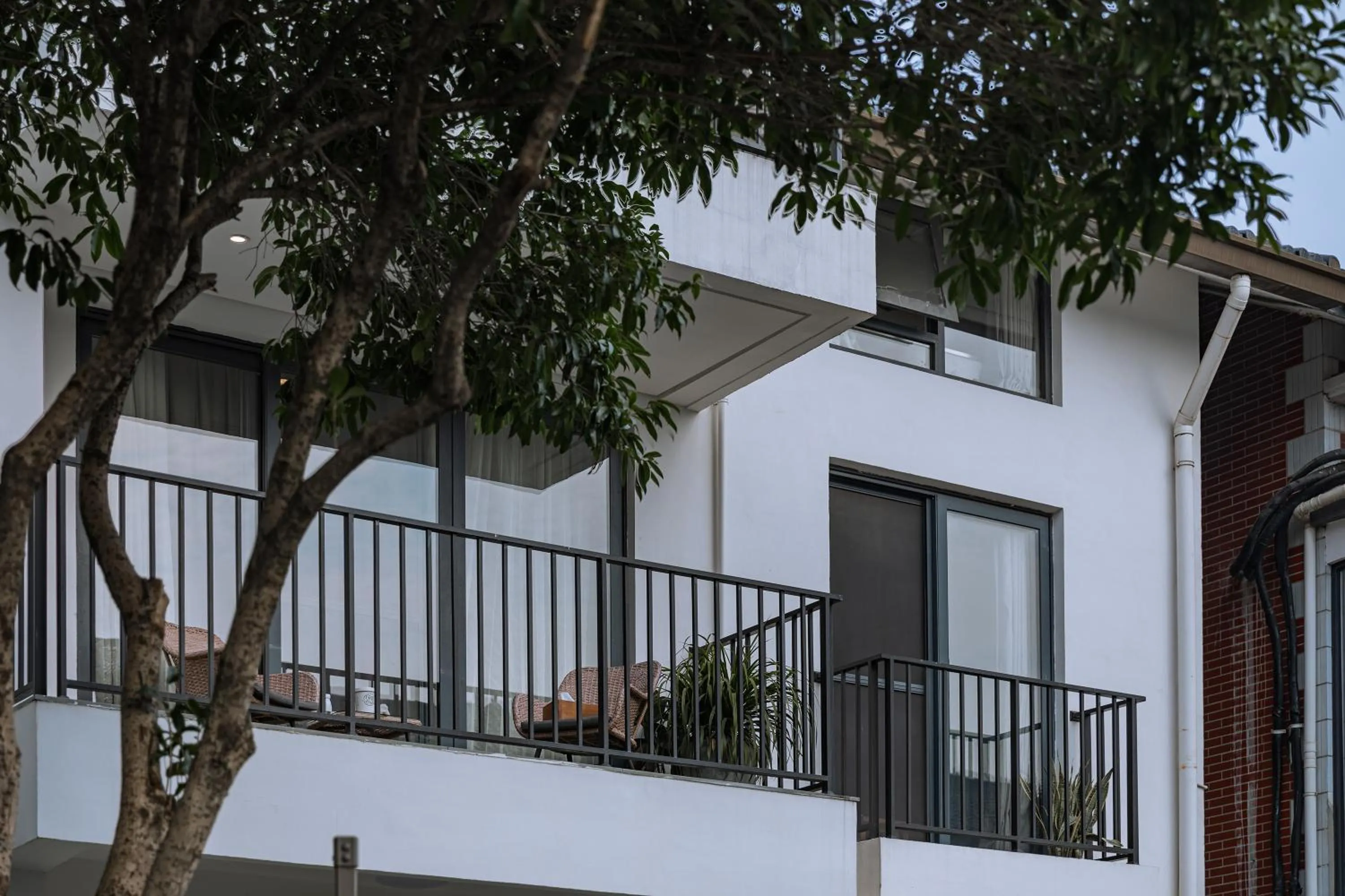 Balcony/Terrace in T innn - West Lake - Yueshang Yunshe Homestay - Hangzhou Taiziwan Park Branch