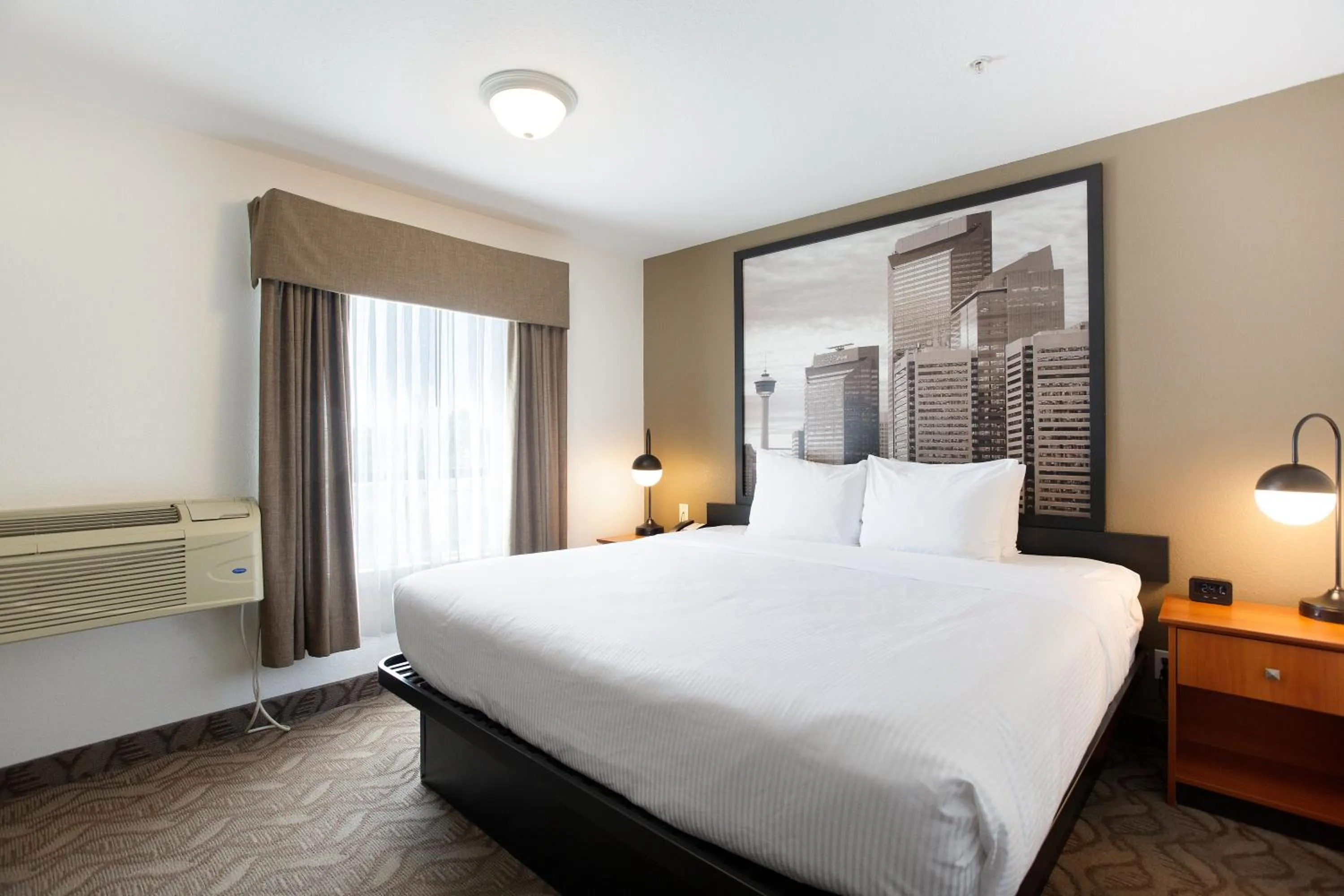 Bed in Super 8 by Wyndham Calgary Shawnessy Area