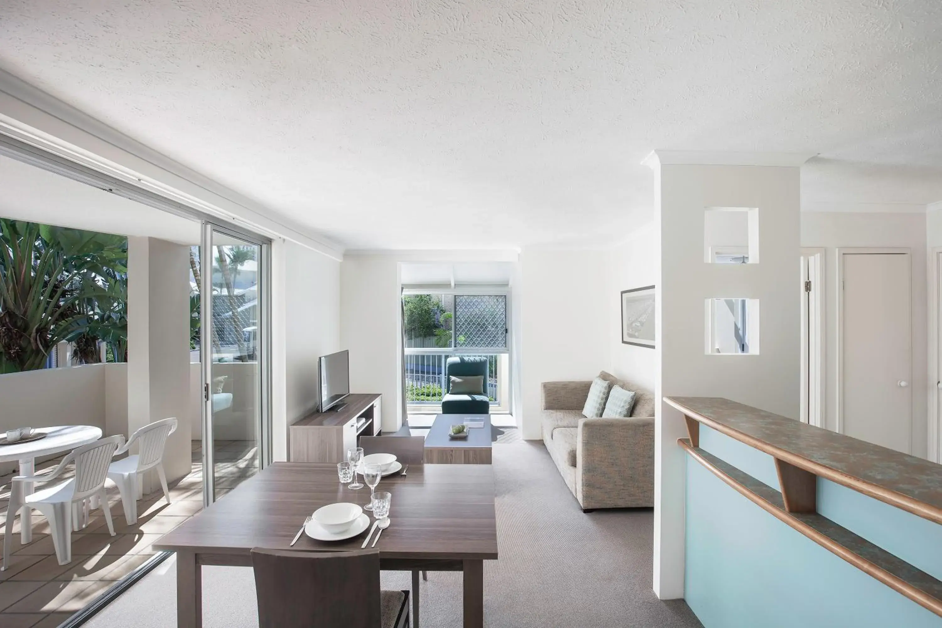 Living room in BreakFree Diamond Beach Living room in BreakFree Diamond Beach