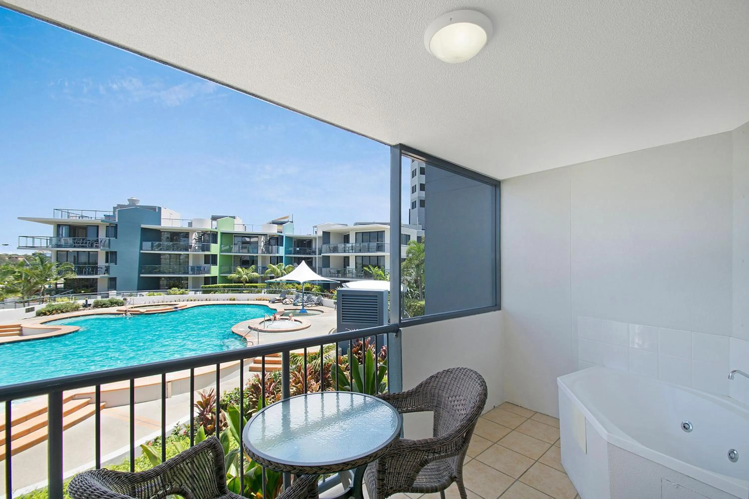 Pool view in BreakFree Grand Pacific