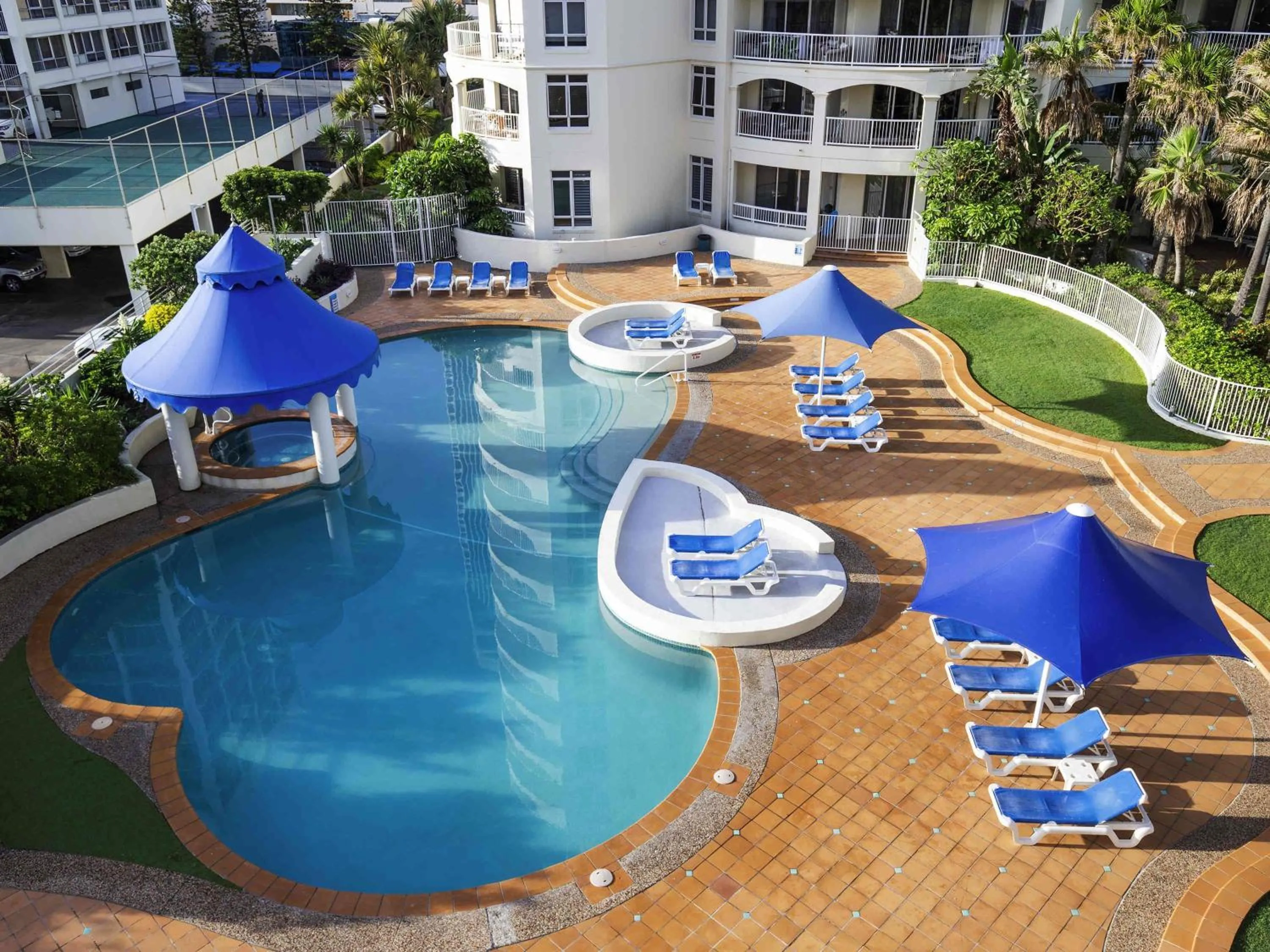 Pool view in BreakFree Moroccan