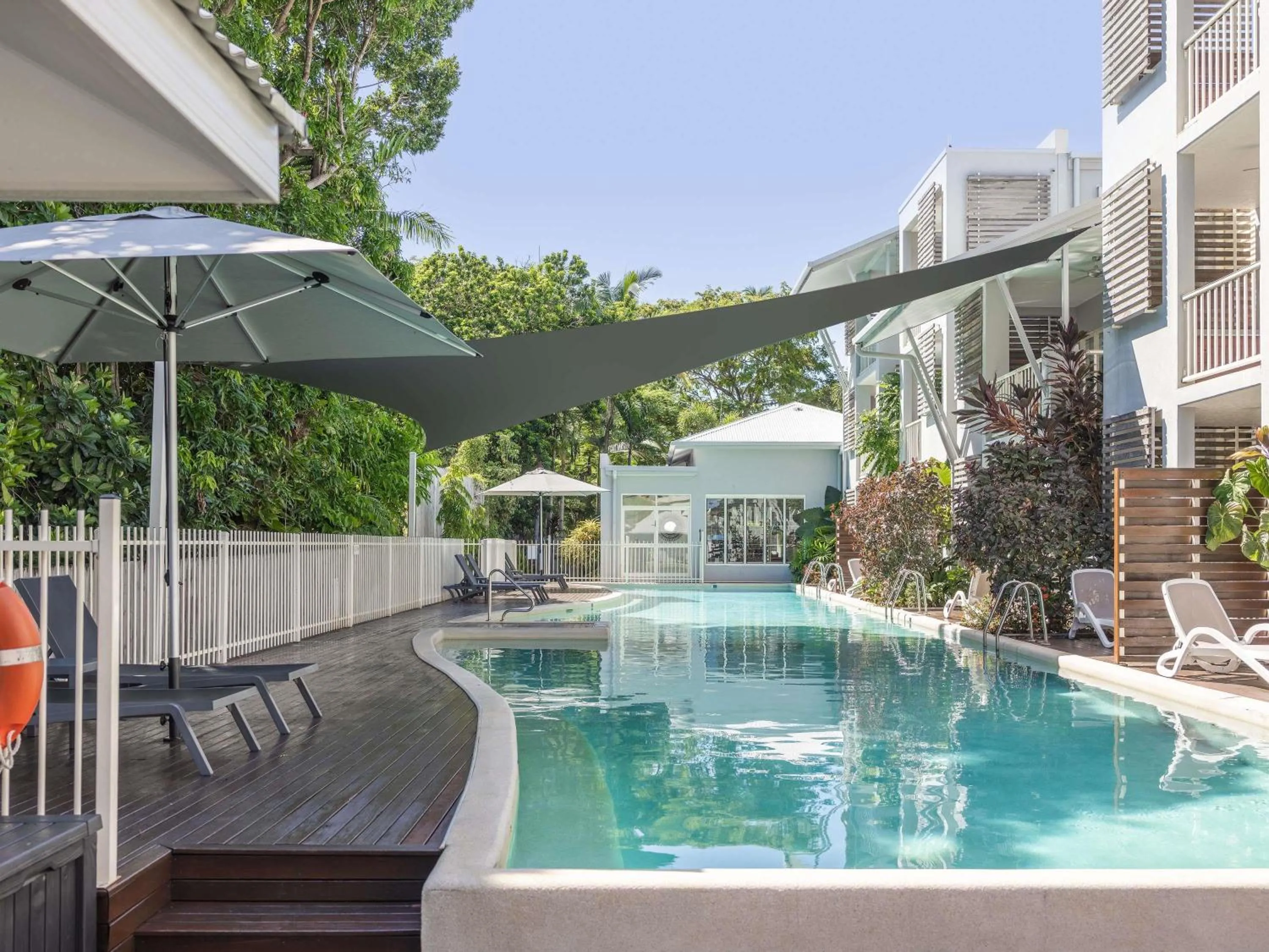 Pool view in Mantra Aqueous on Port