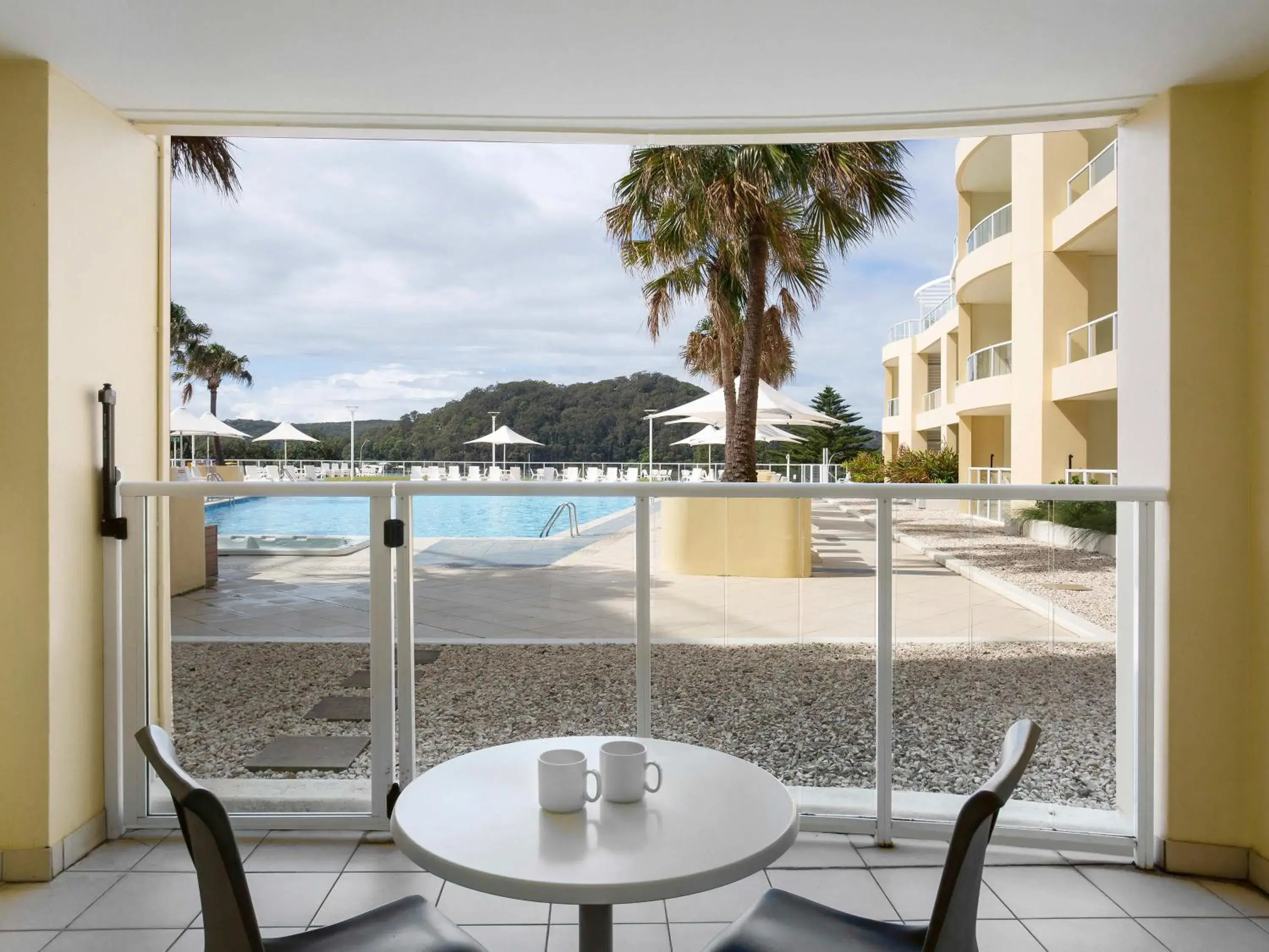 Pool view in Mantra Ettalong Beach Pool view in Mantra Ettalong Beach