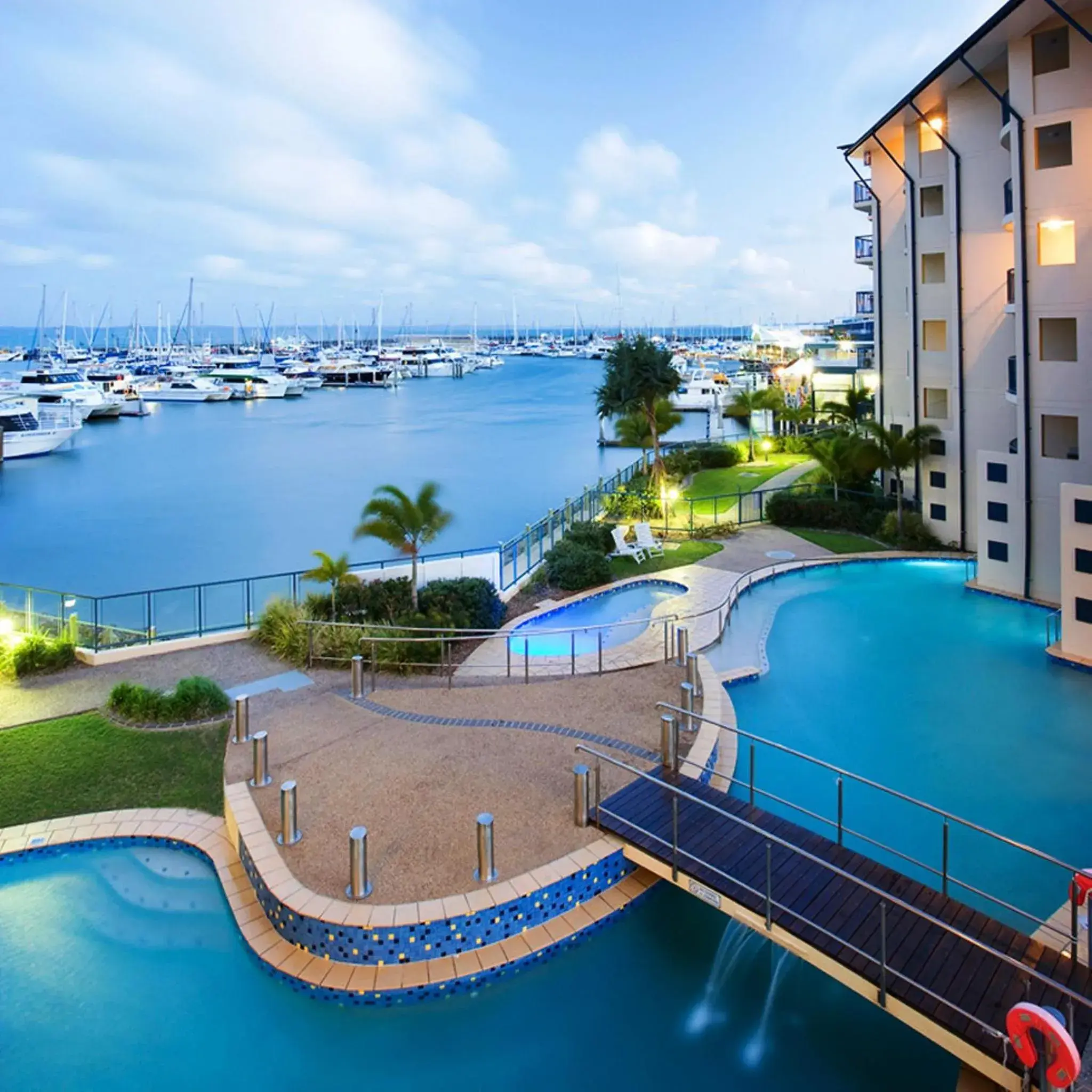 Pool view in Mantra Hervey Bay Pool view in Mantra Hervey Bay