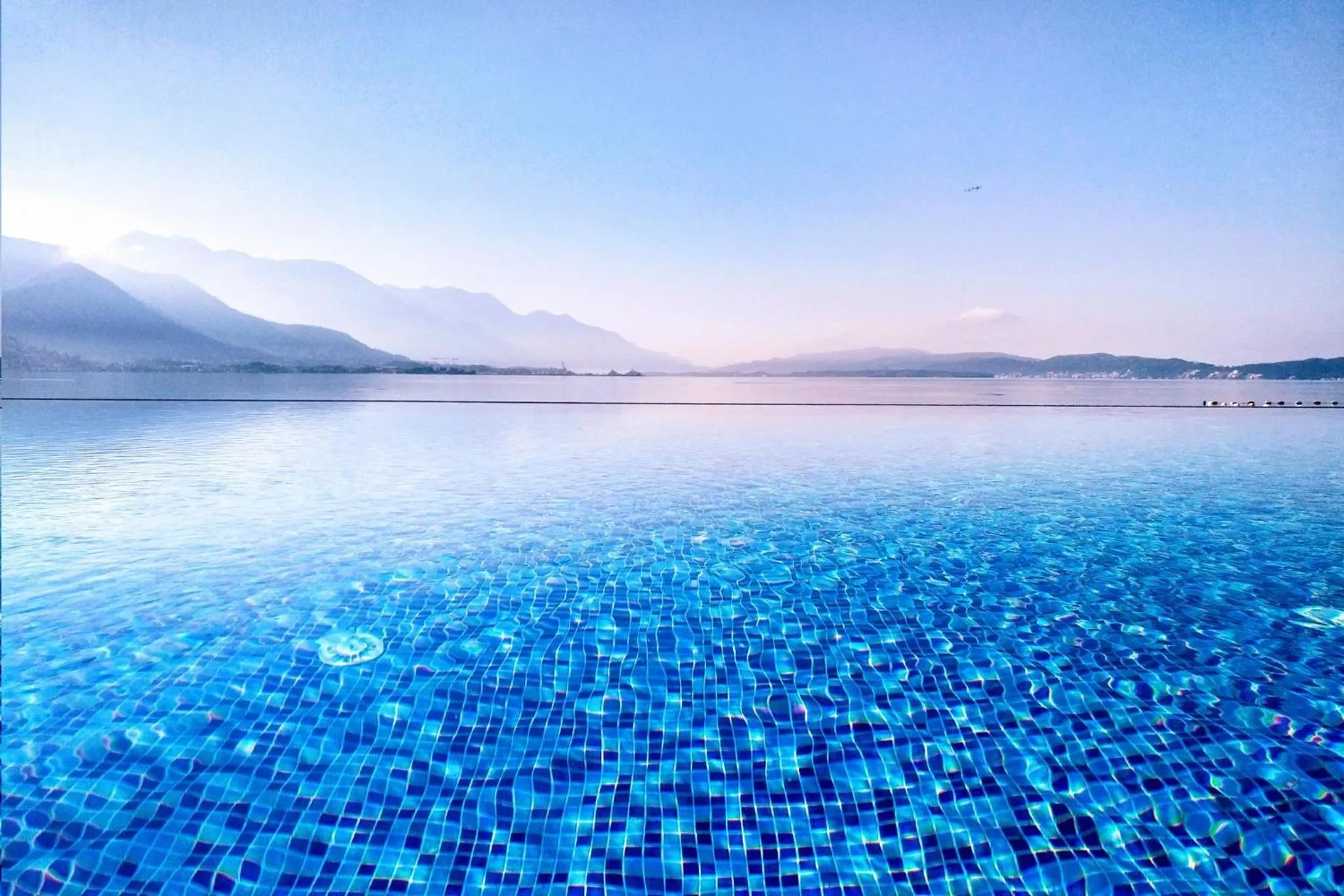 Swimming pool in Carine Hotel Delfin