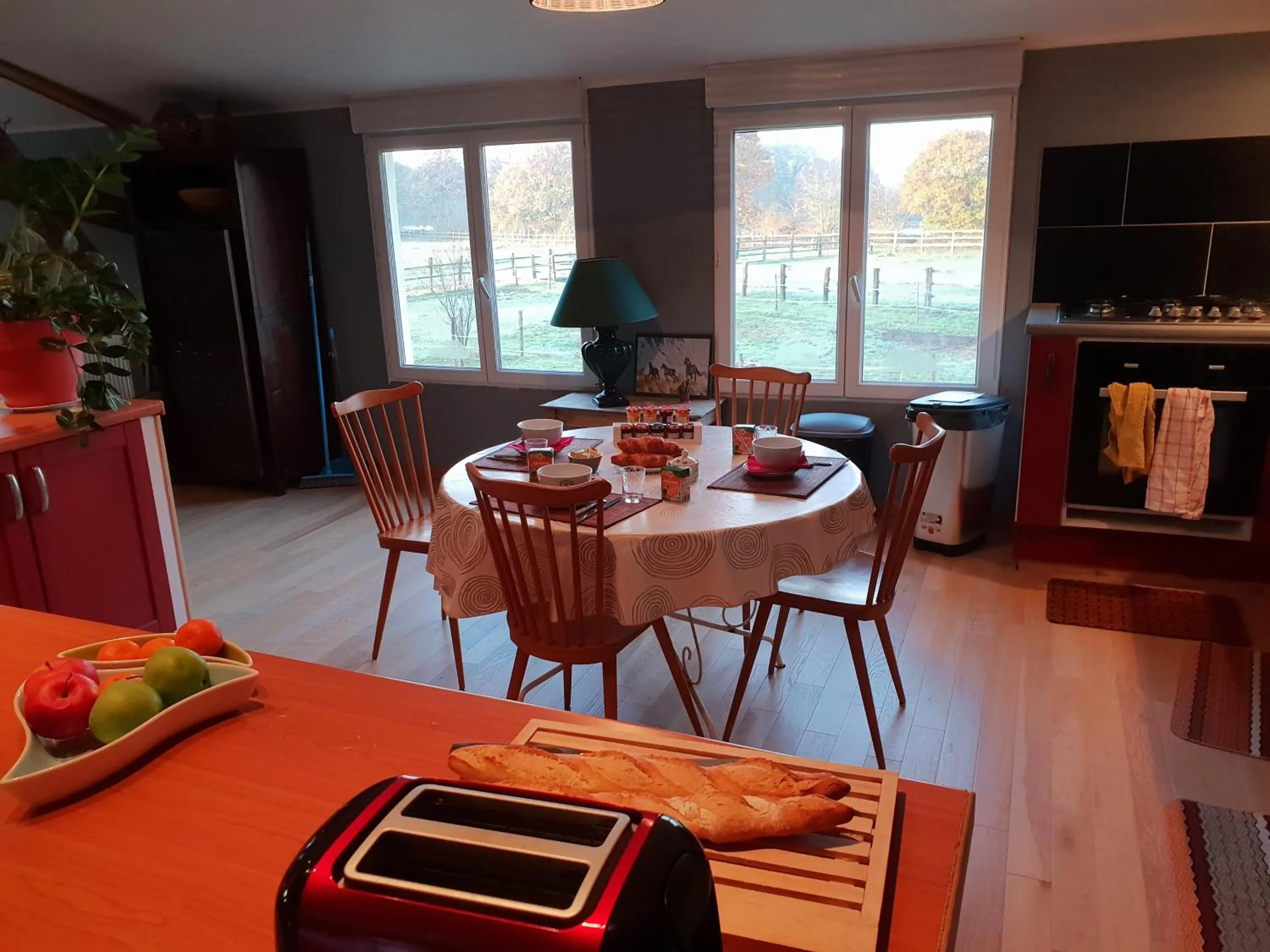 Food and drinks in Gîte et Chambre d'hôte de l'élevage du Lattay