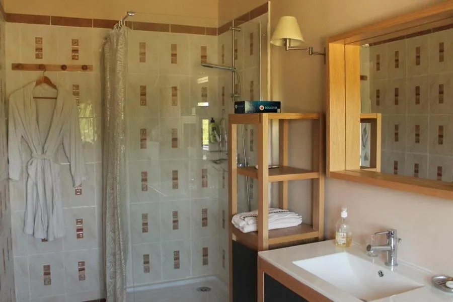 Shower in Gîte et Chambre d'hôte de l'élevage du Lattay