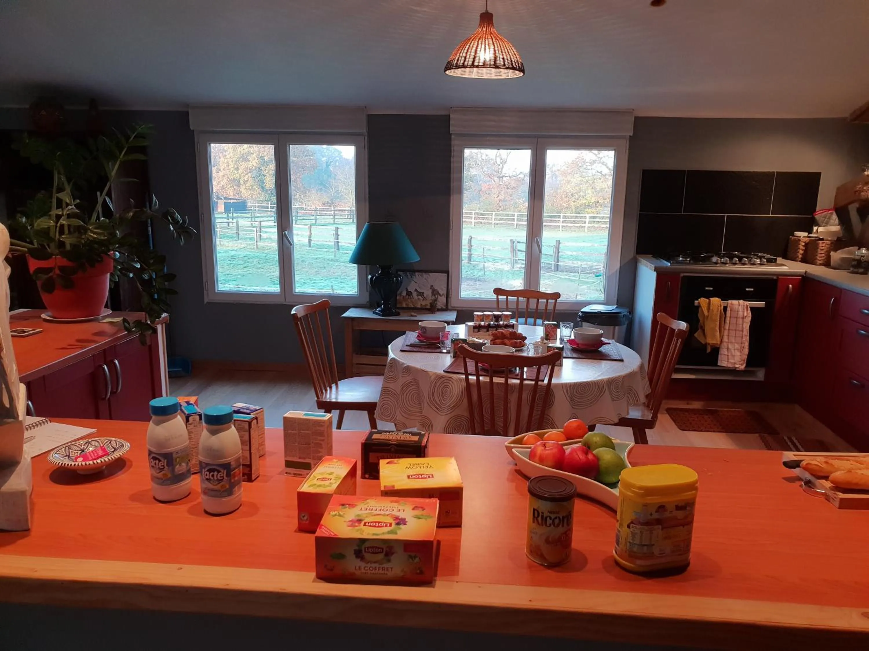 Breakfast in Gîte et Chambre d'hôte de l'élevage du Lattay