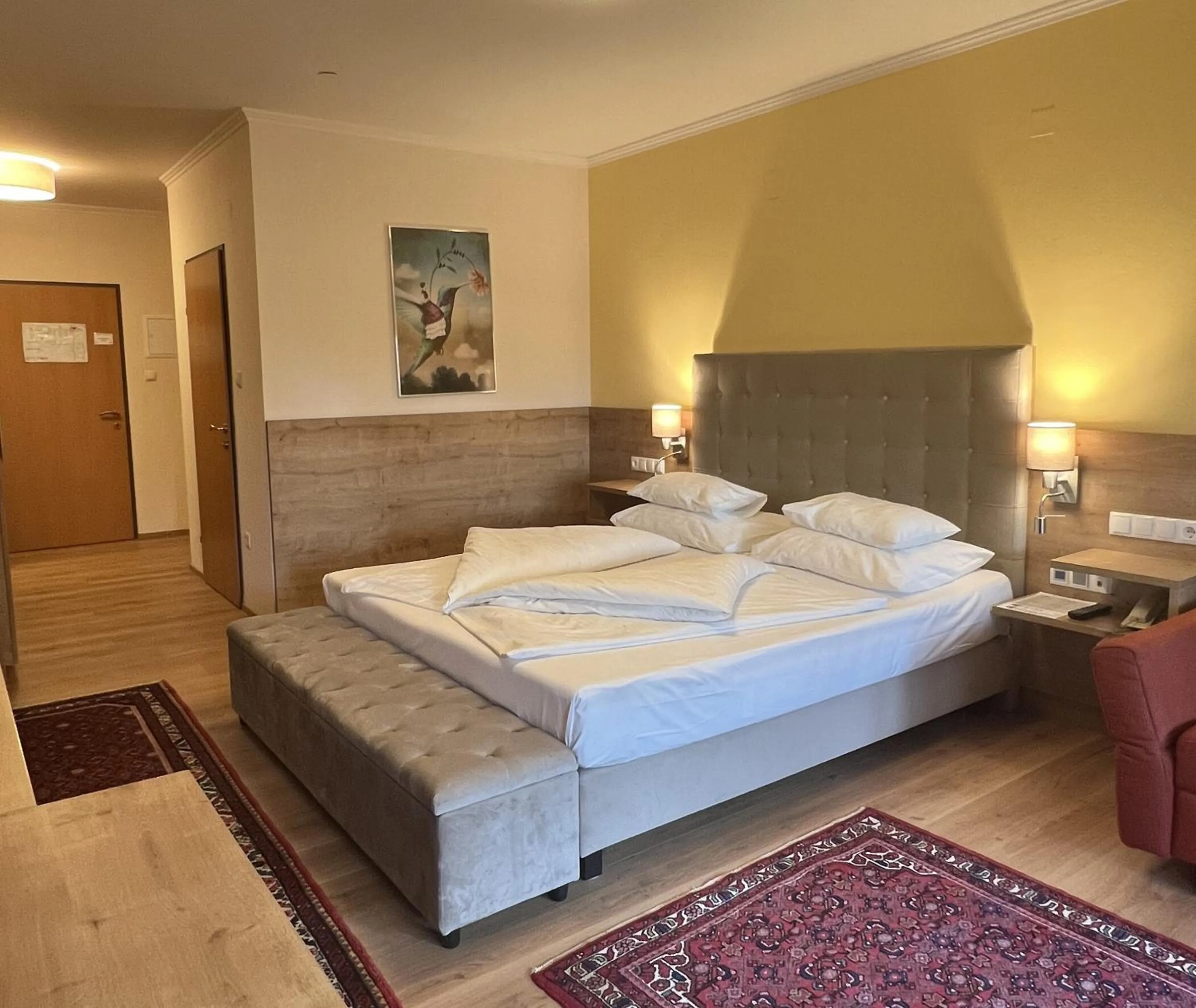 Photo of the whole room, Bed in Der Marienhof Hotel Garni