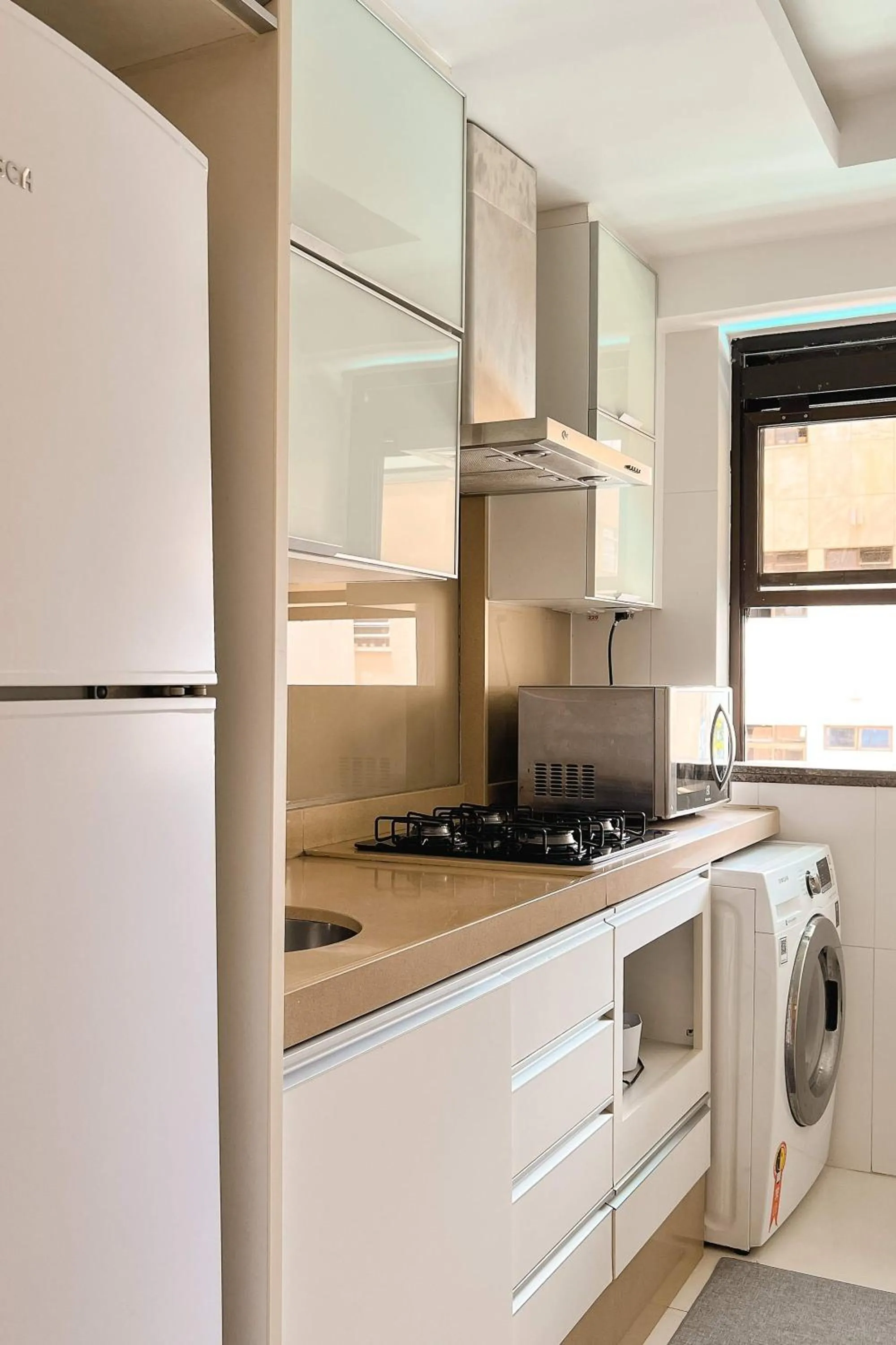 Kitchen or kitchenette in Ipanema Apart-hotel on the Beach