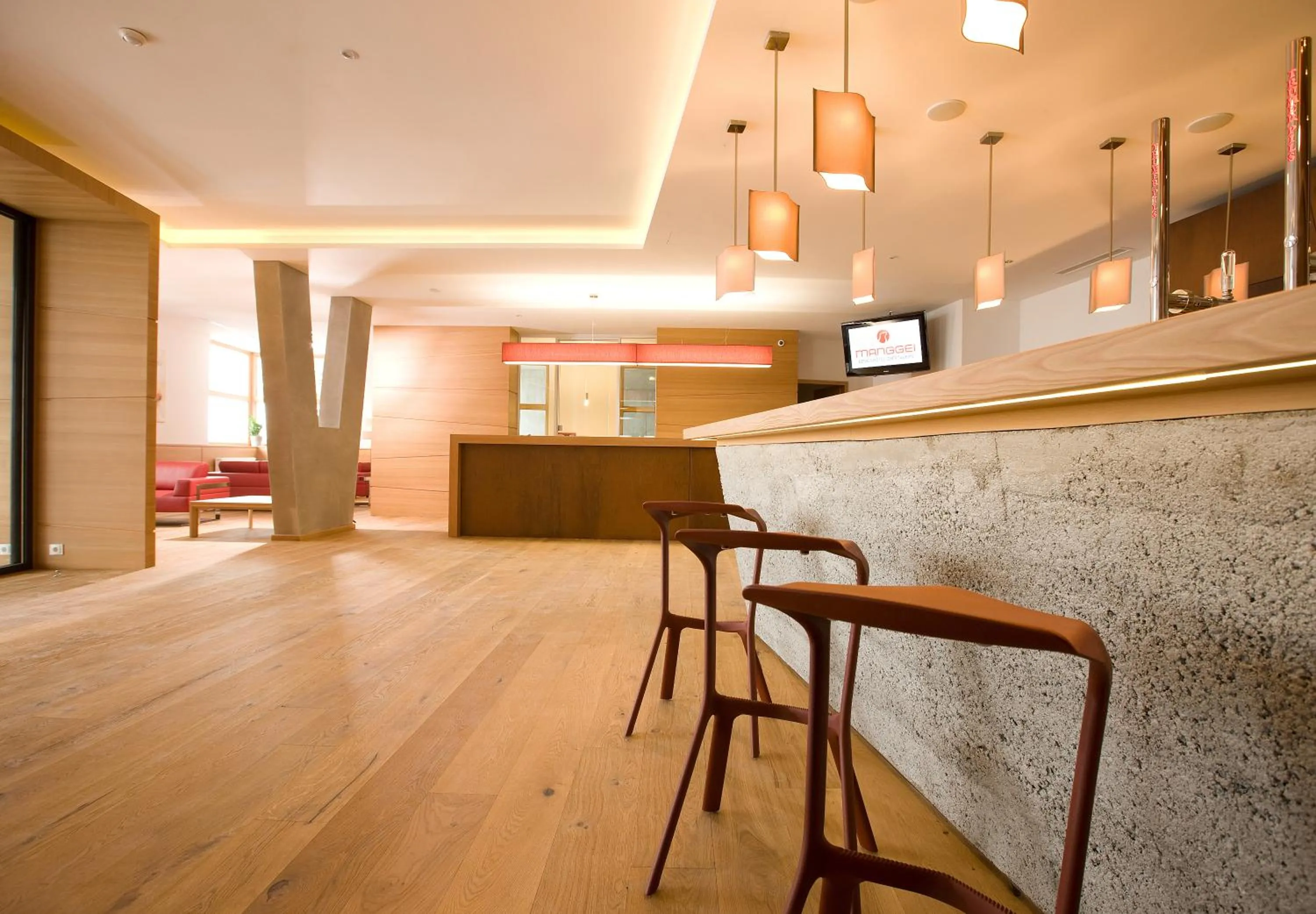 Lobby or reception in Hotel Manggei Designhotel Obertauern