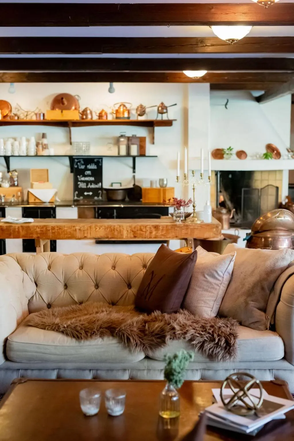 Seating area in Margretetorps Gästgifvaregård