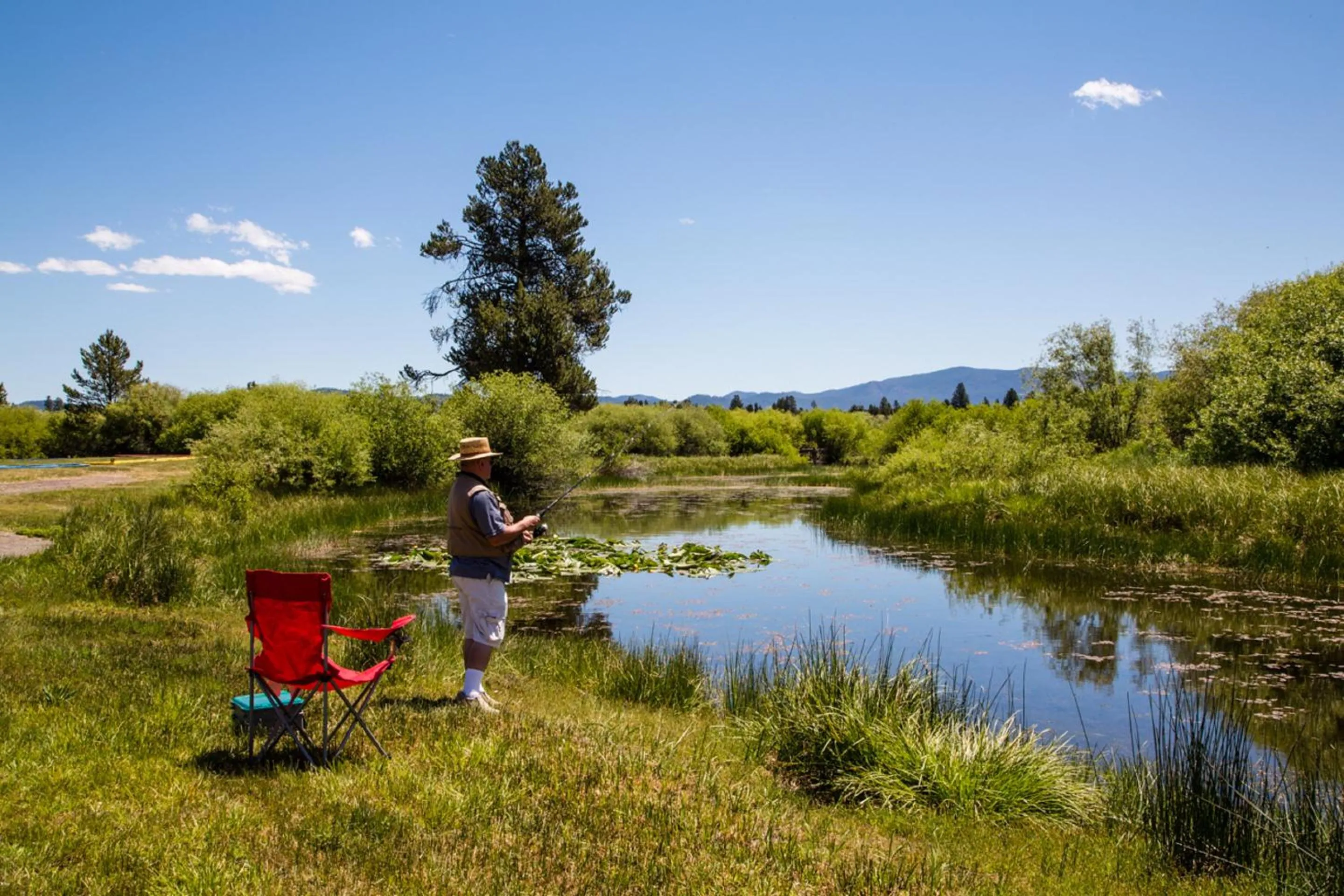 Fishing in Bend-Sunriver Camping Resort Studio Cabin 6