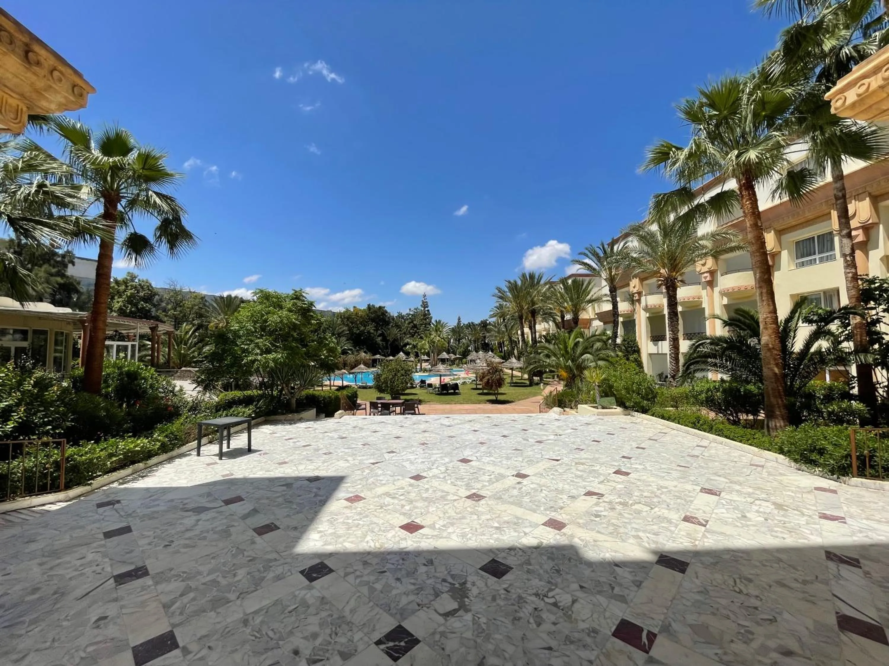 Garden view in Marina Palace