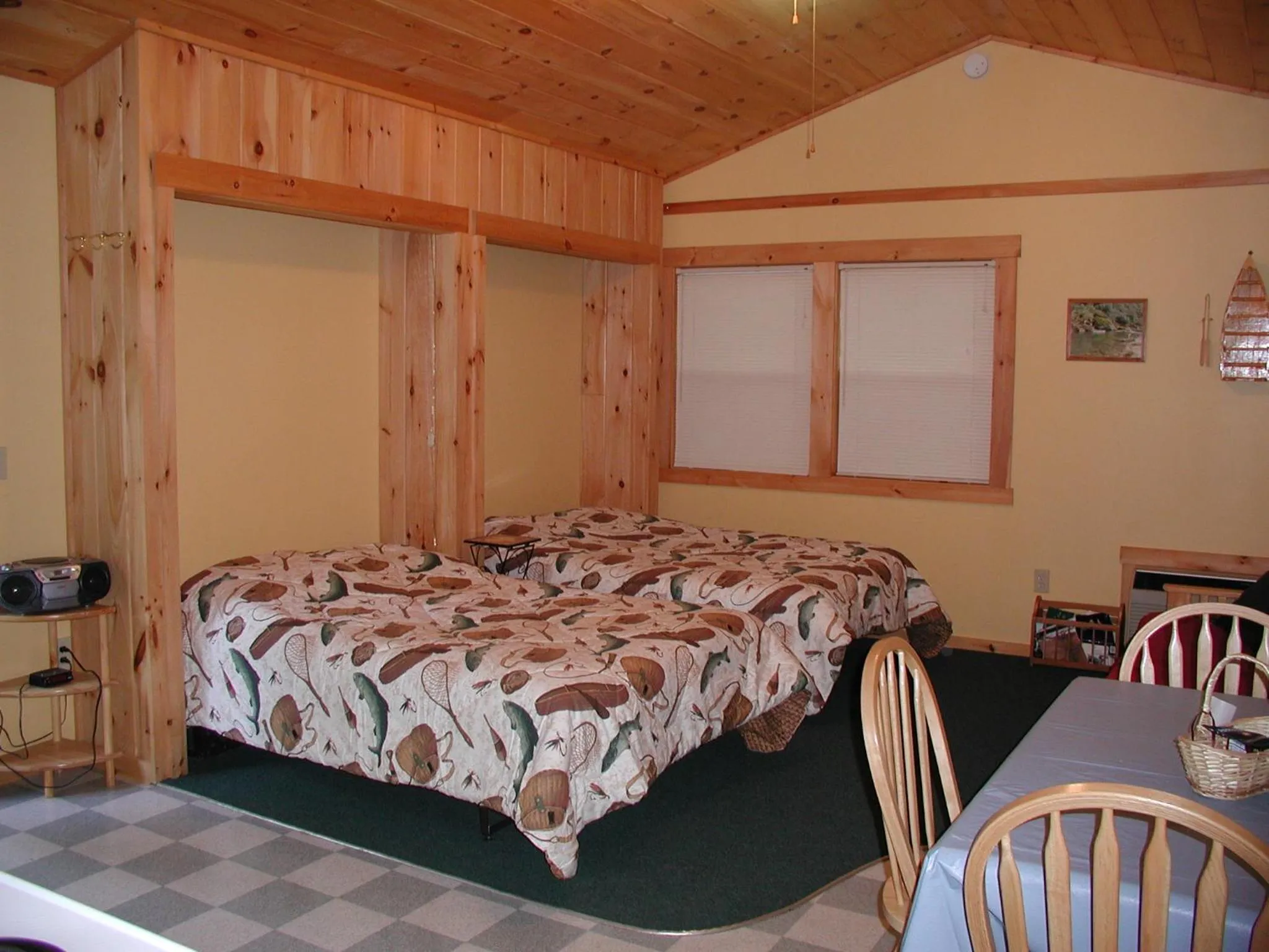 Bed in Nantahala Cabins