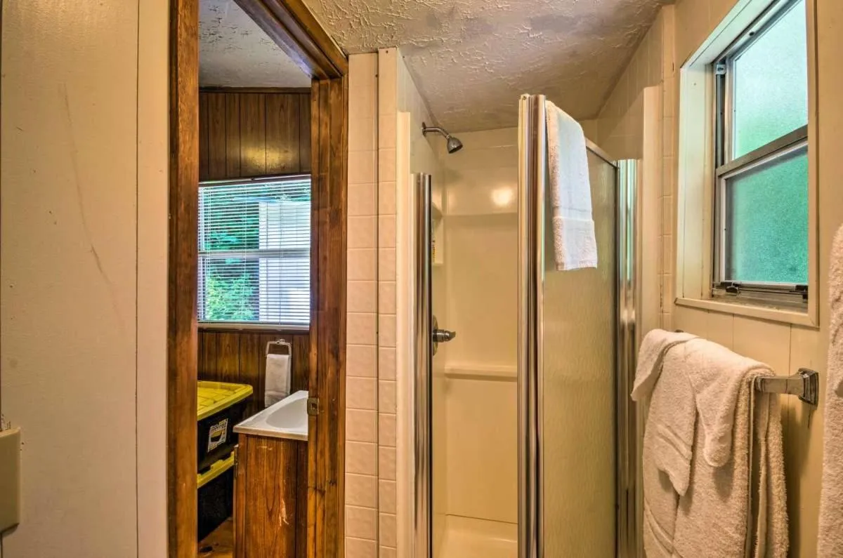 Bed in Nantahala Cabins