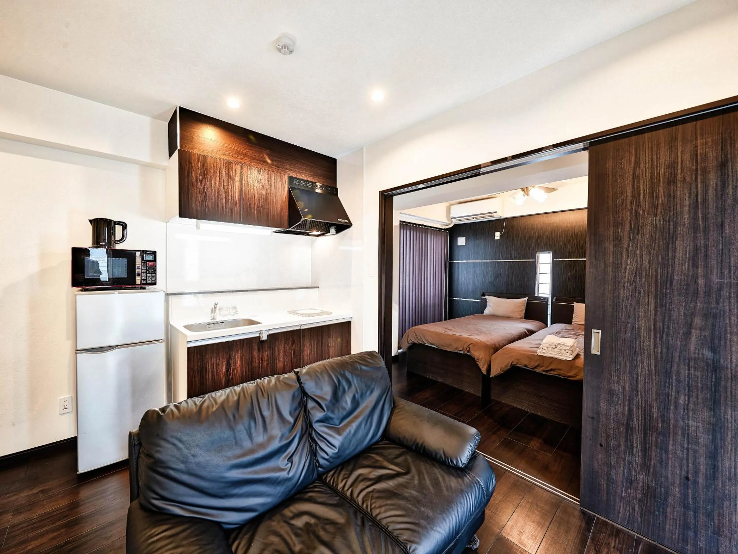 Living room, Bed in Terrace Resort Shintoshin