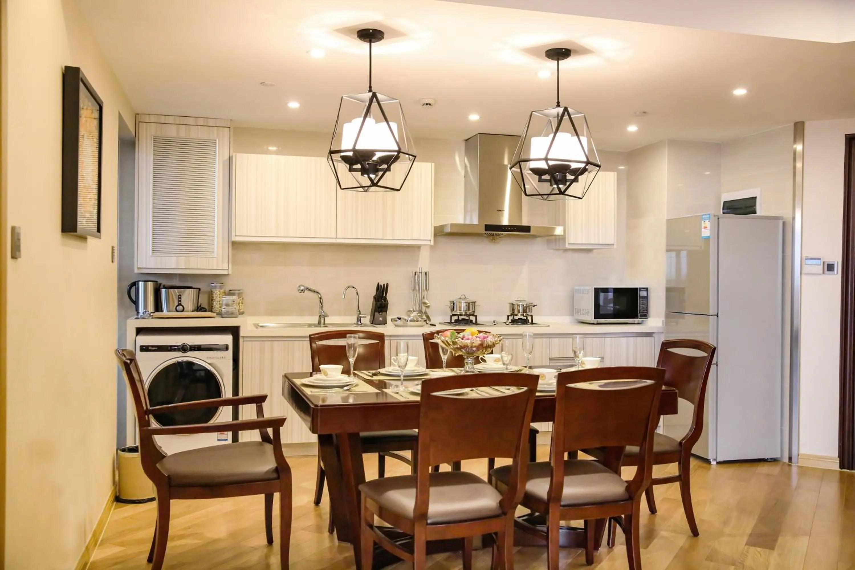 Dining area in Green Court Residence Jinqiao Diamond Shanghai