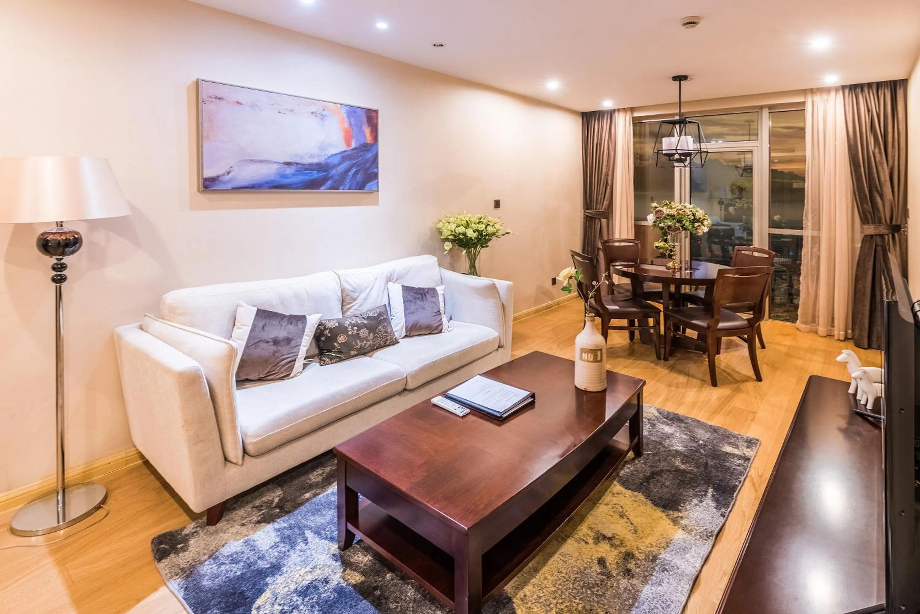 Living room in Green Court Residence Jinqiao Diamond Shanghai