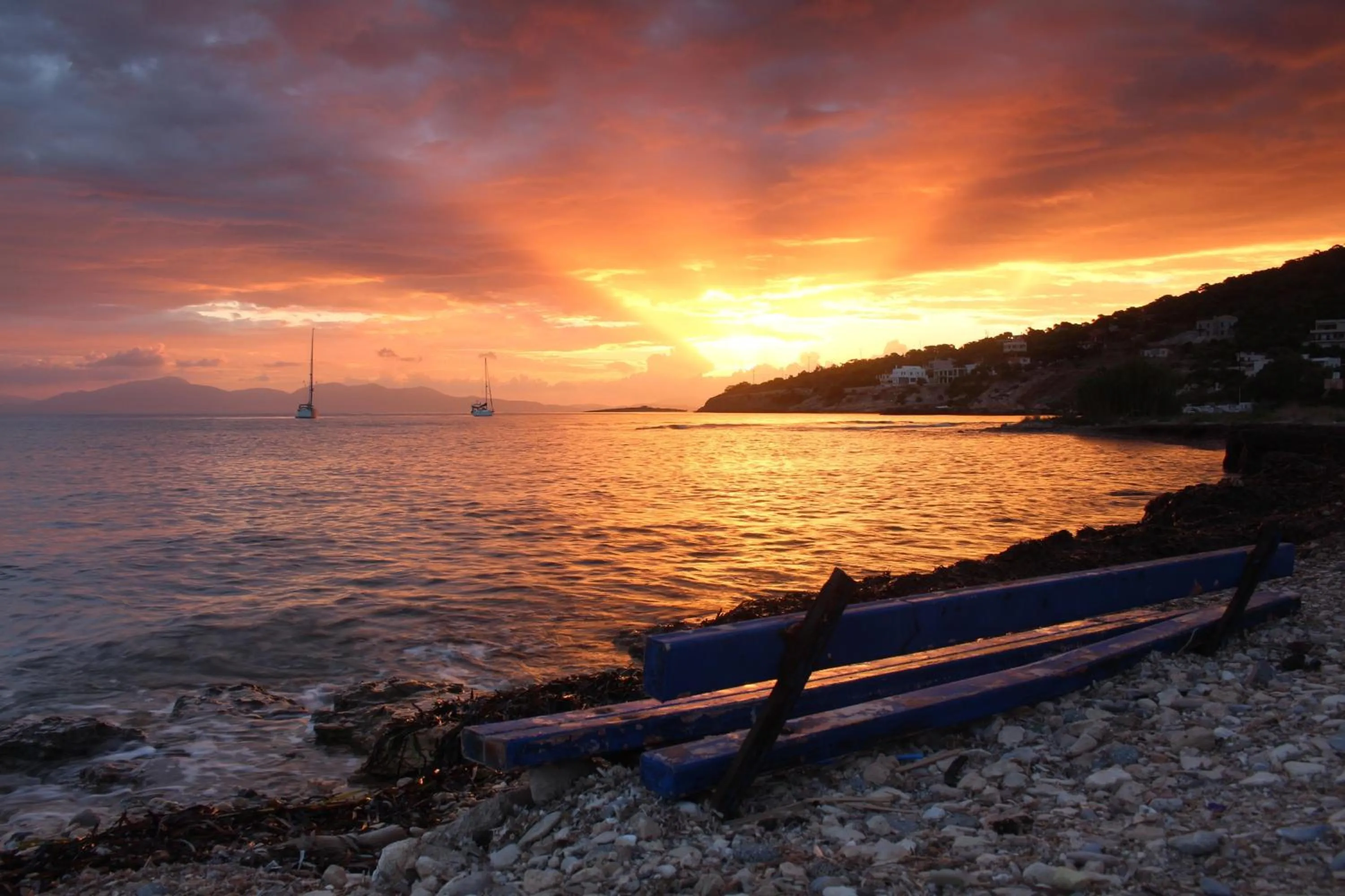Beach in Vagia Traditional, Aegina Island