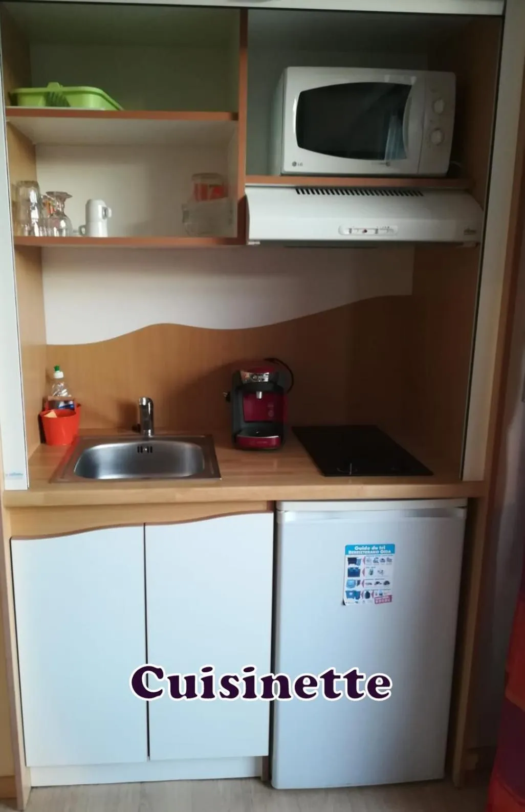 Kitchen or kitchenette in Hôtel Résidence Bergara