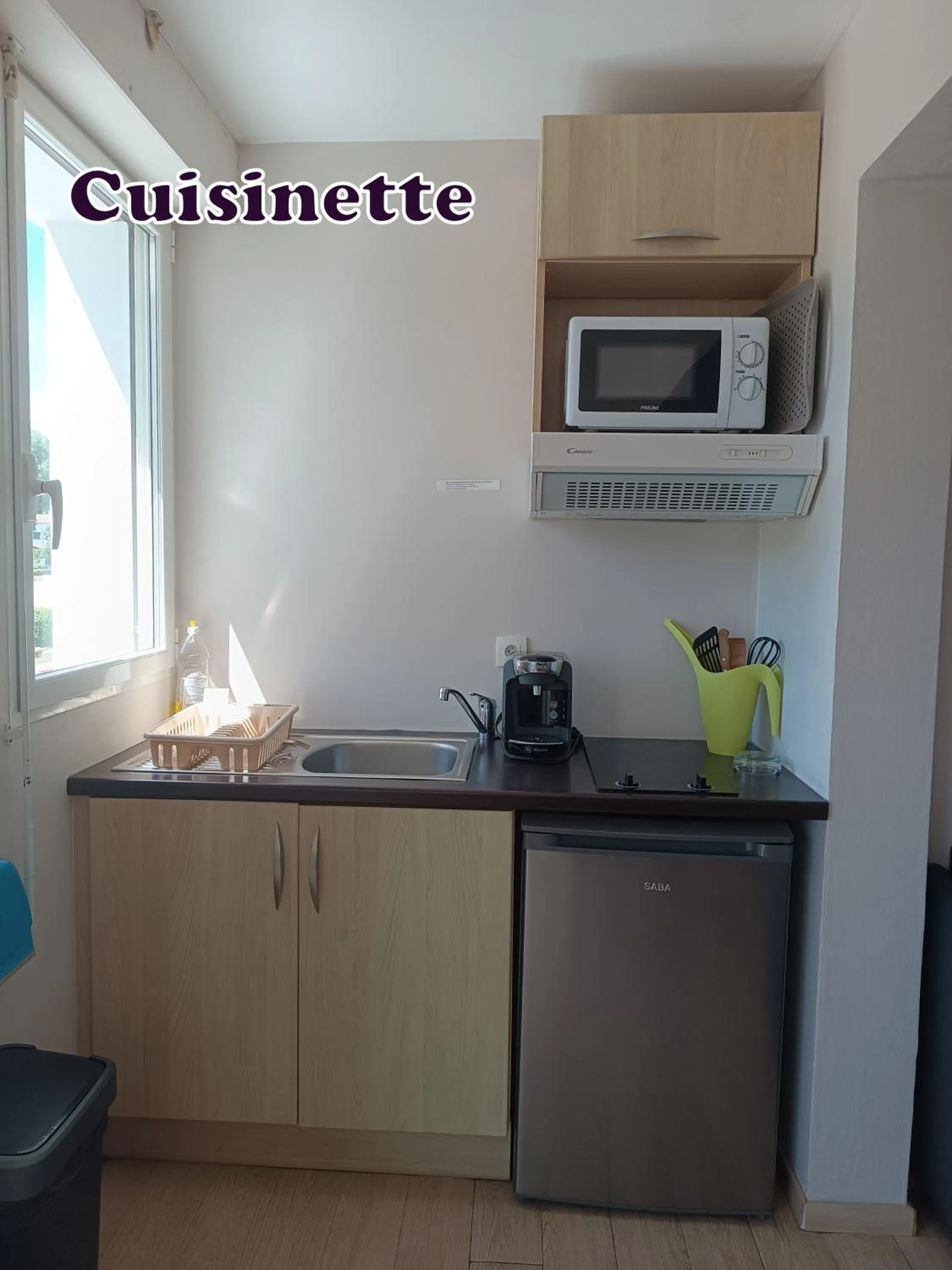 Kitchen or kitchenette in Hôtel Résidence Bergara