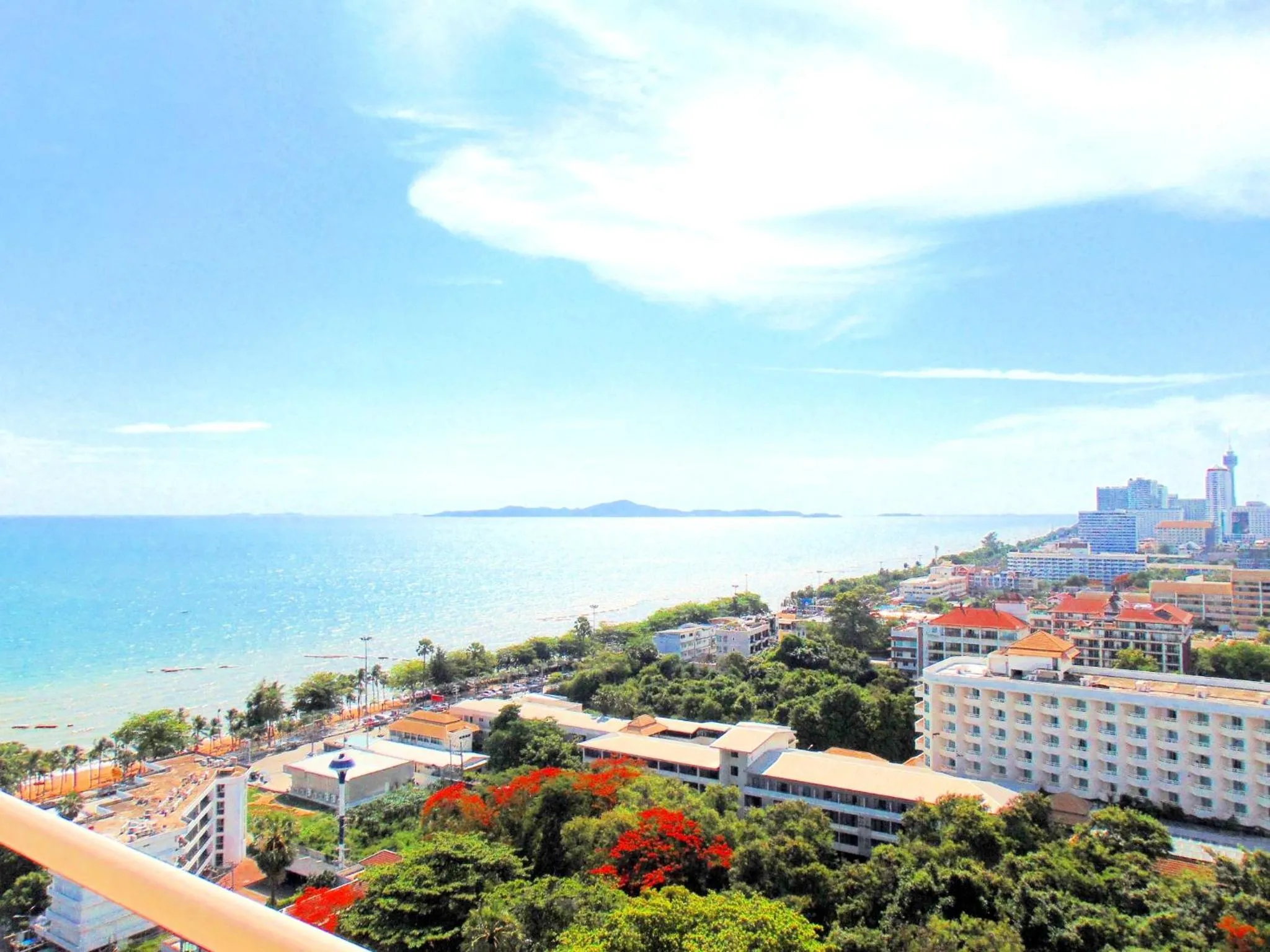 Balcony/Terrace in Sea View Beachfront Condos Pattaya Jomtien Beach