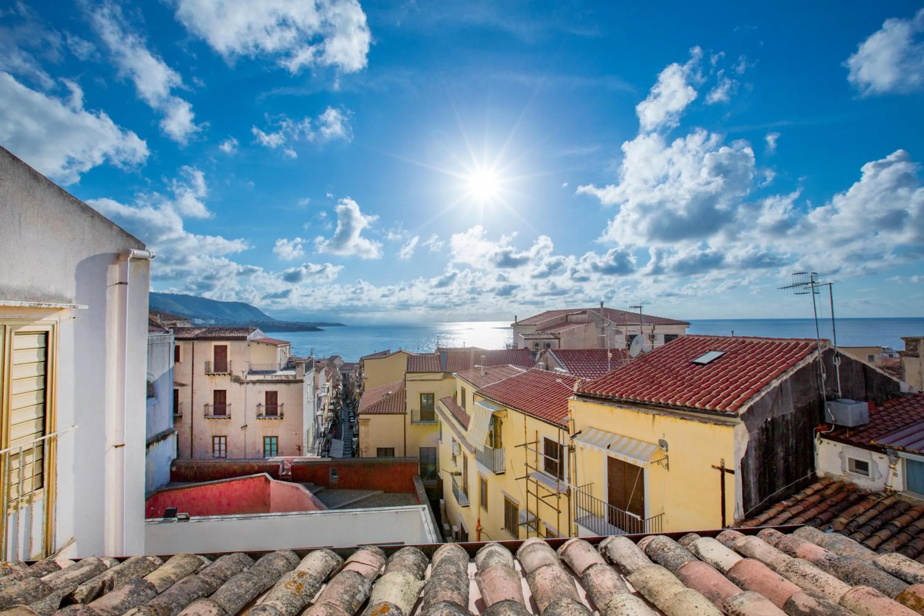 Sea view in Cefalu in Blu