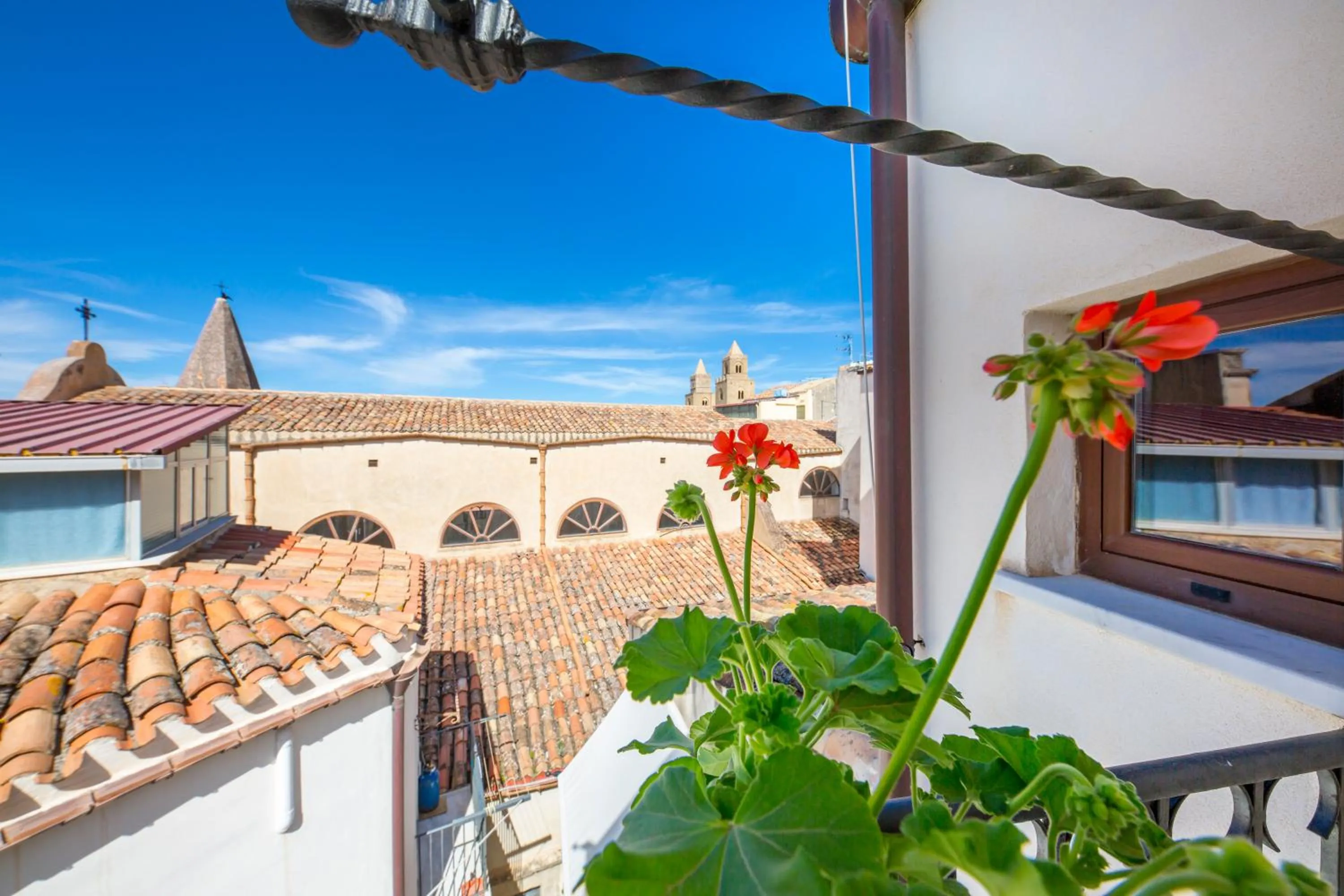 City view in Cefalu in Blu