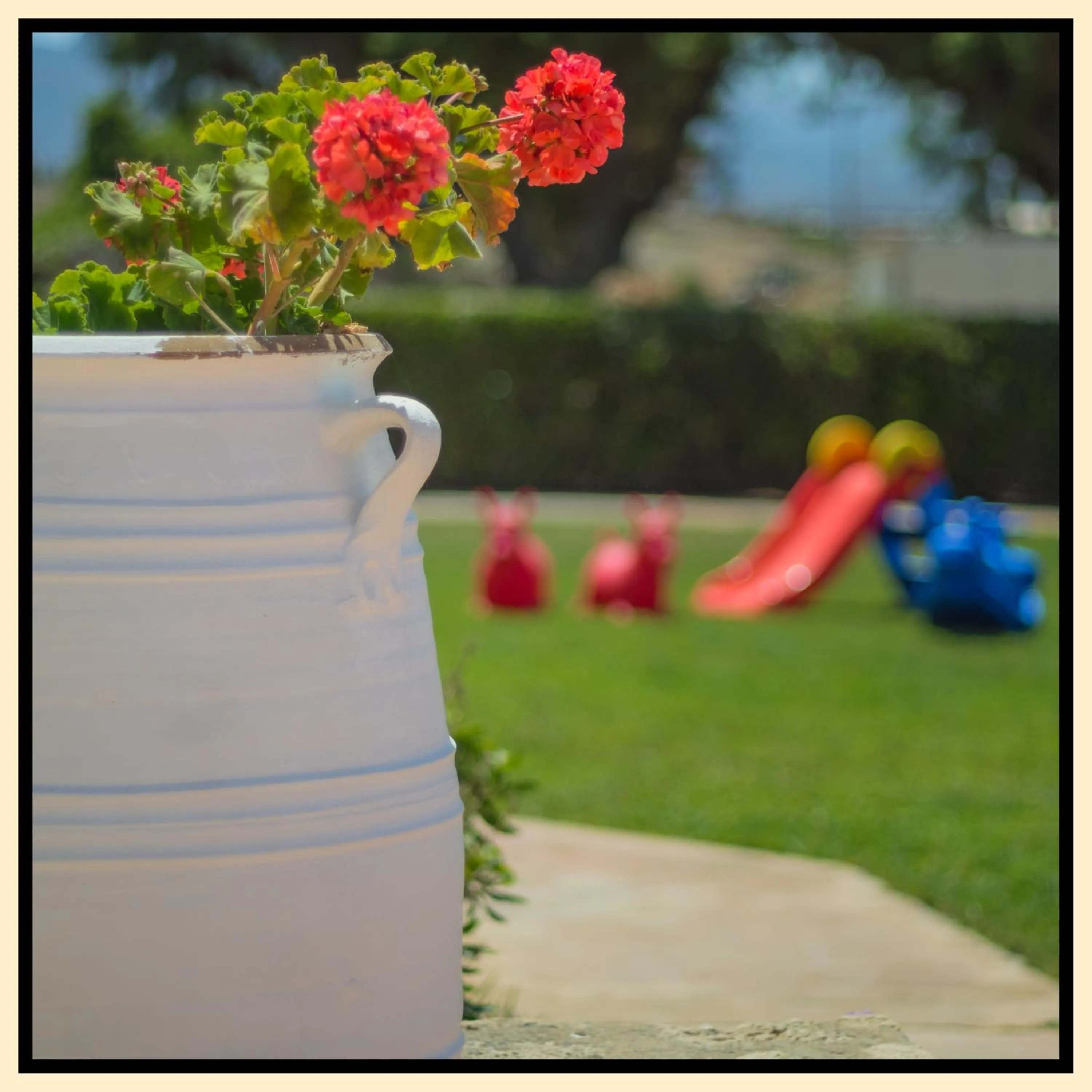 Decorative detail in Pyrgos Beach Hotel Apartments