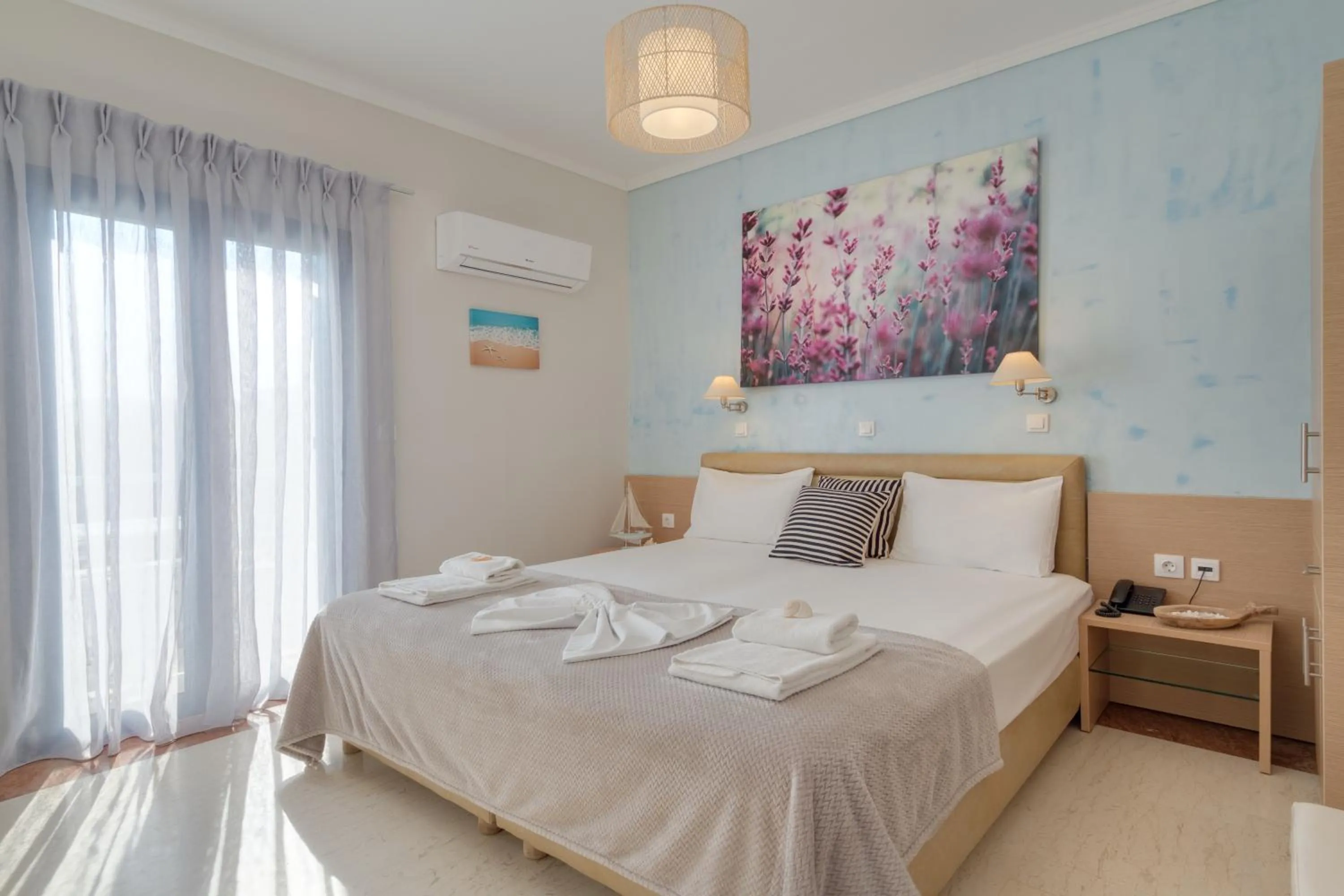 Bedroom, Bed in Pyrgos Beach Hotel Apartments